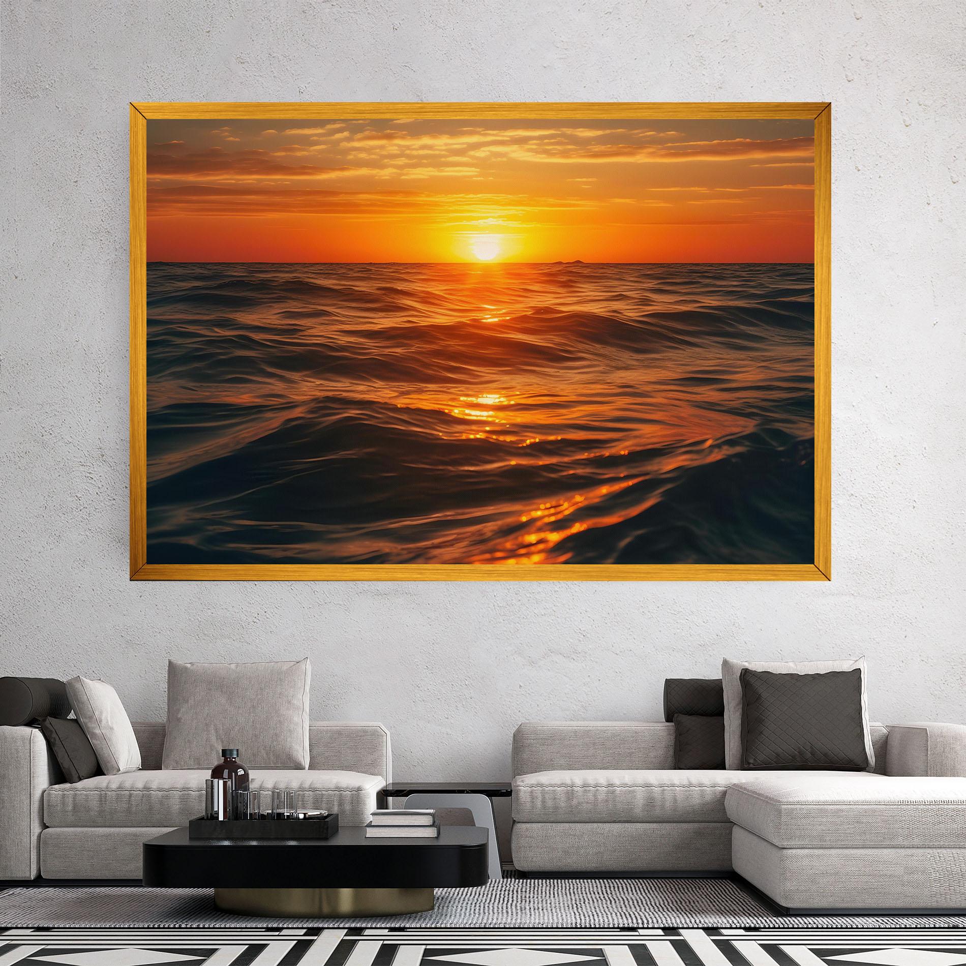 Tablou Canvas Waves During Sunset mockup 2