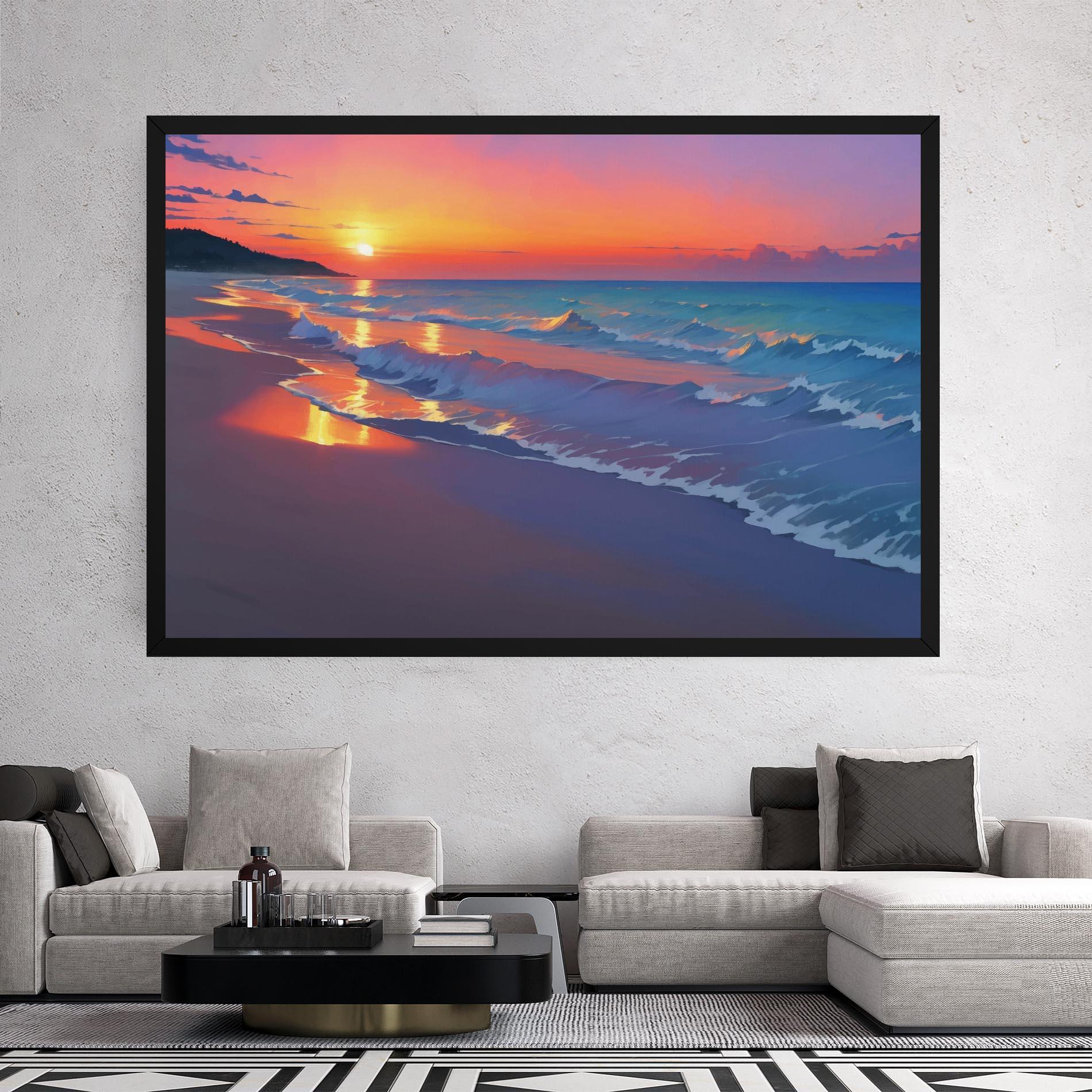 Tablou Canvas Dreamy Beach Sunset mockup 2
