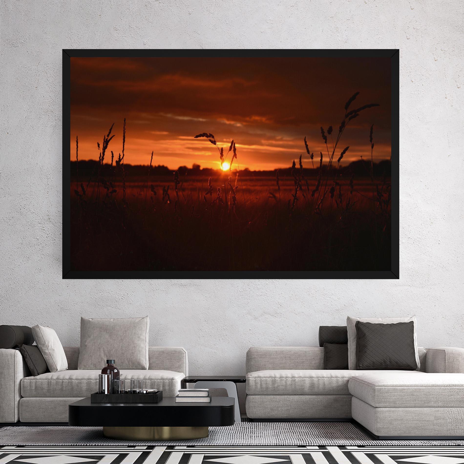 Tablou Canvas Field Shilouette mockup 2