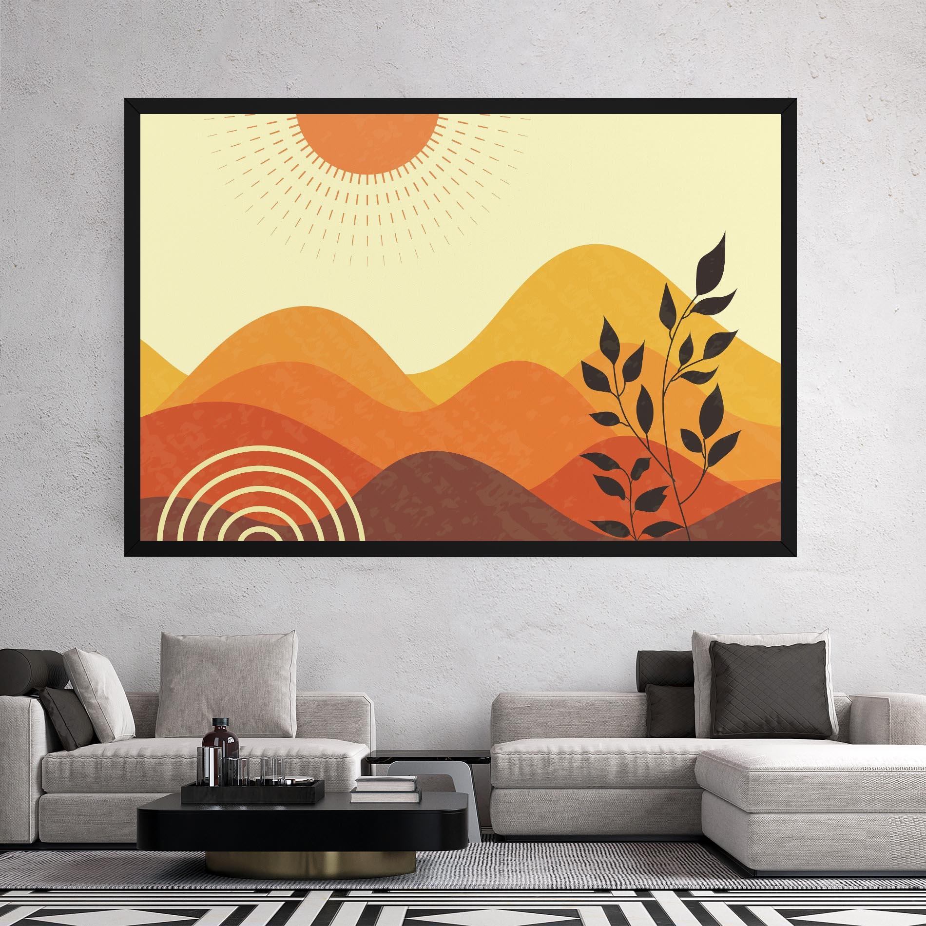 Tablou Canvas Minimalist Sunset Art mockup 2