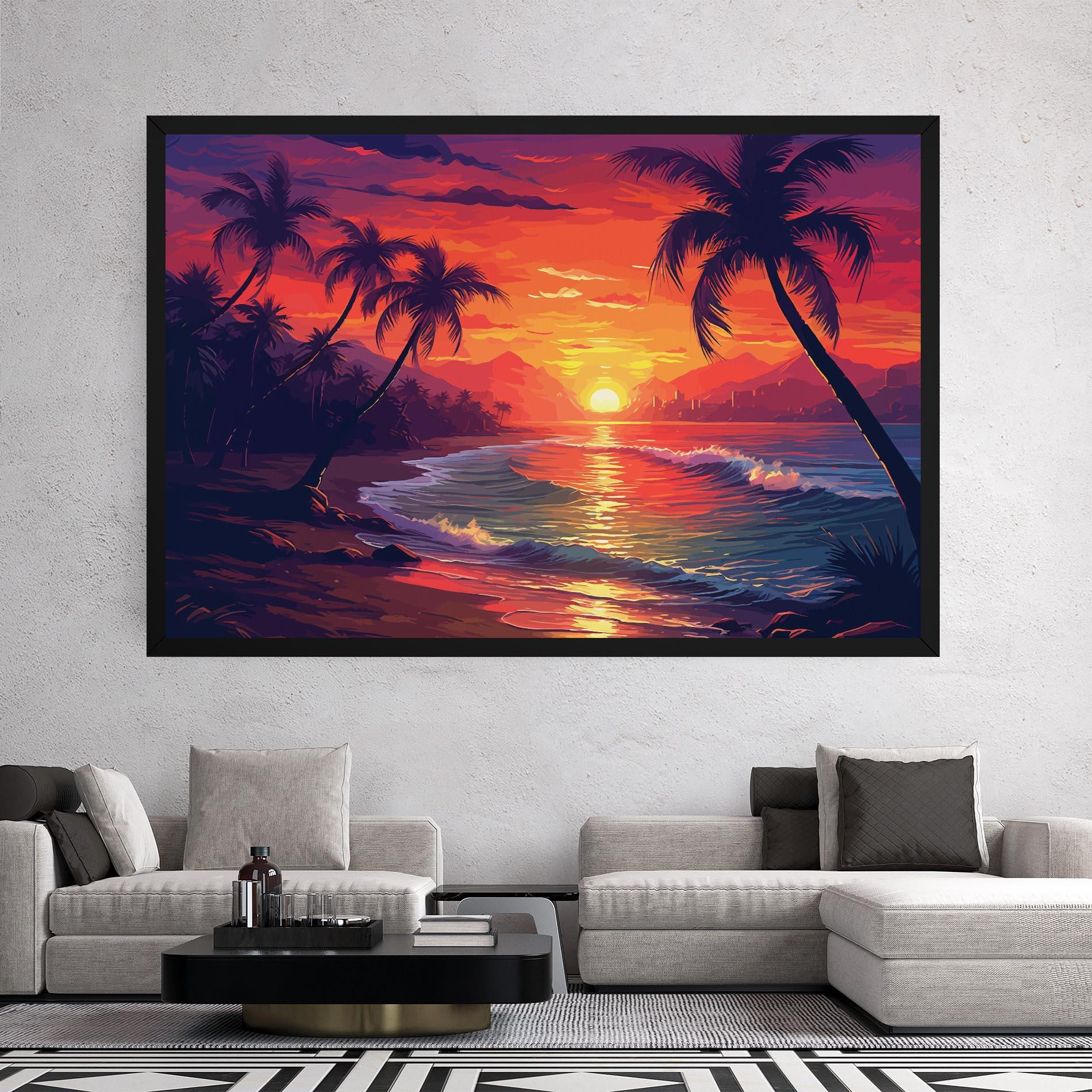 Tablou Canvas Purple Orange Sunlight mockup 2