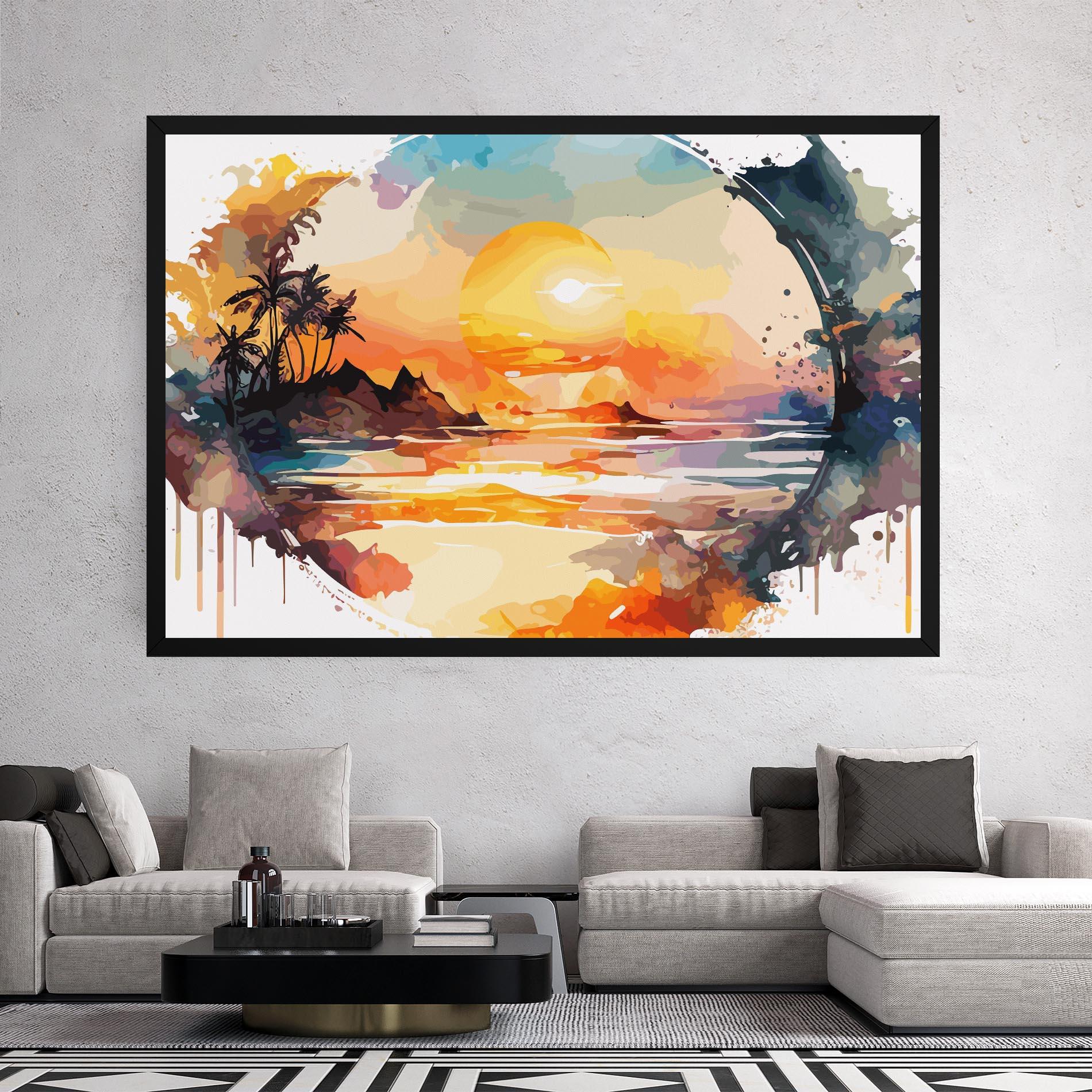 Tablou Canvas Sunrise Art mockup 2