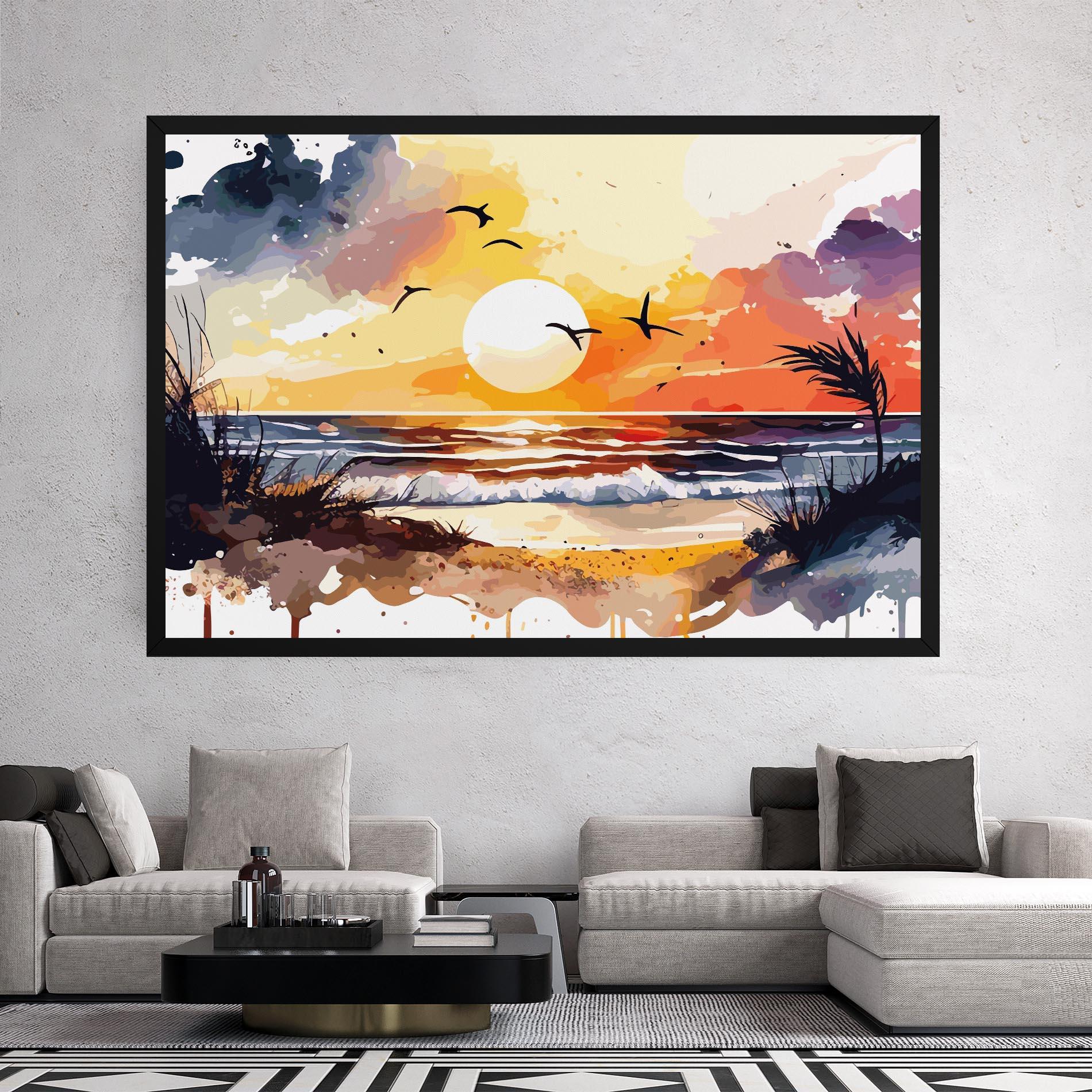 Tablou Canvas Sunset Art View mockup 2