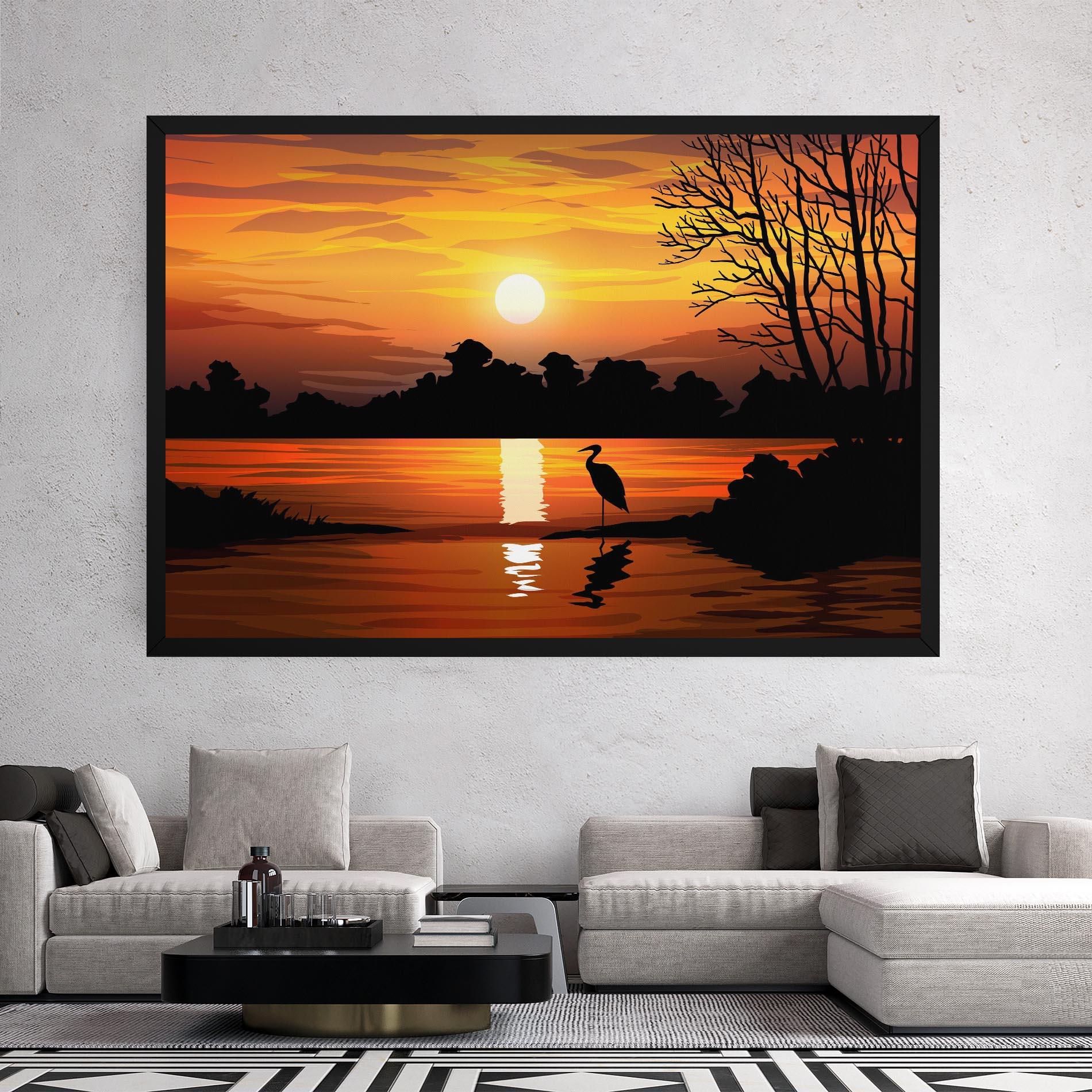 Tablou Canvas Sunset Land mockup 2