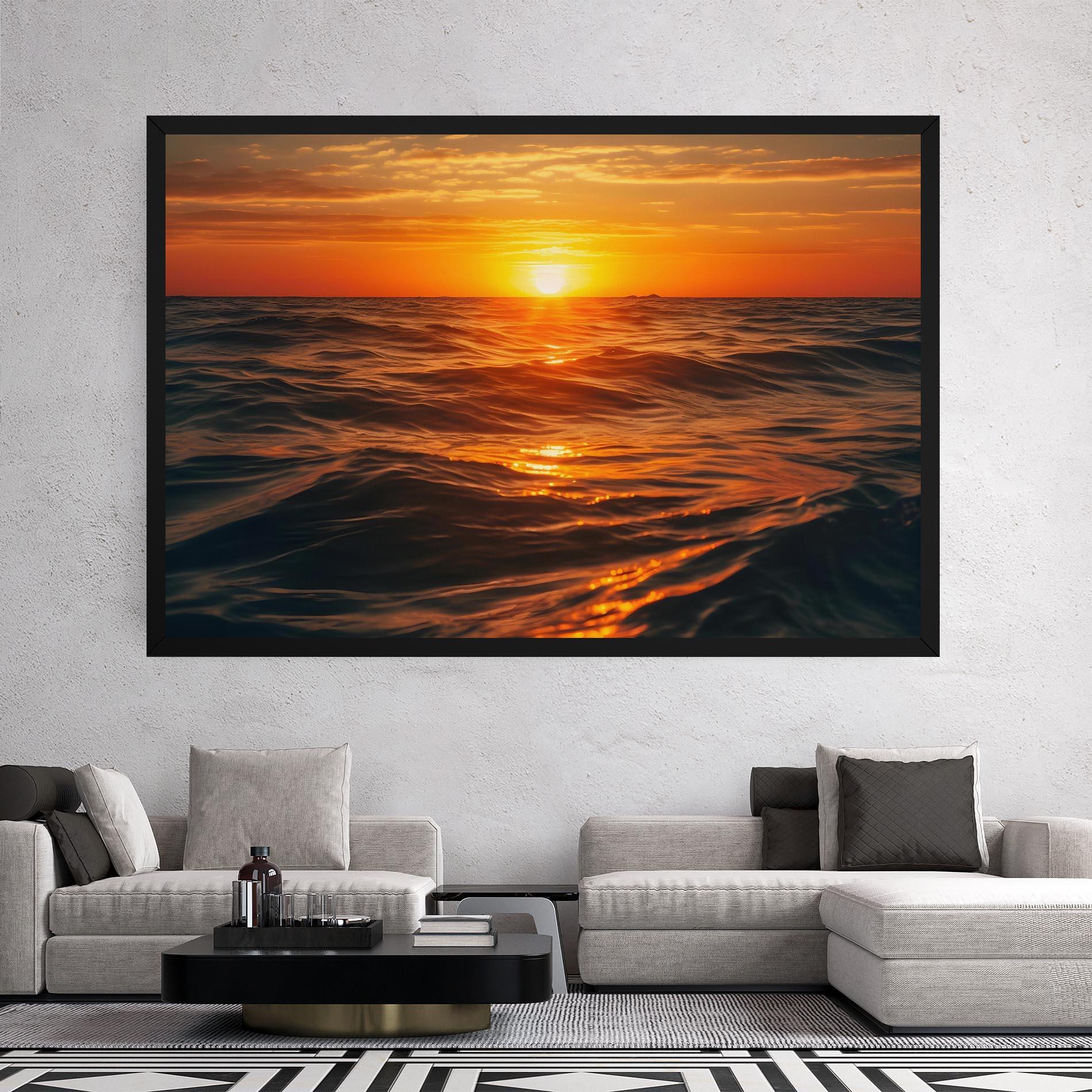 Tablou Canvas Waves During Sunset mockup 2