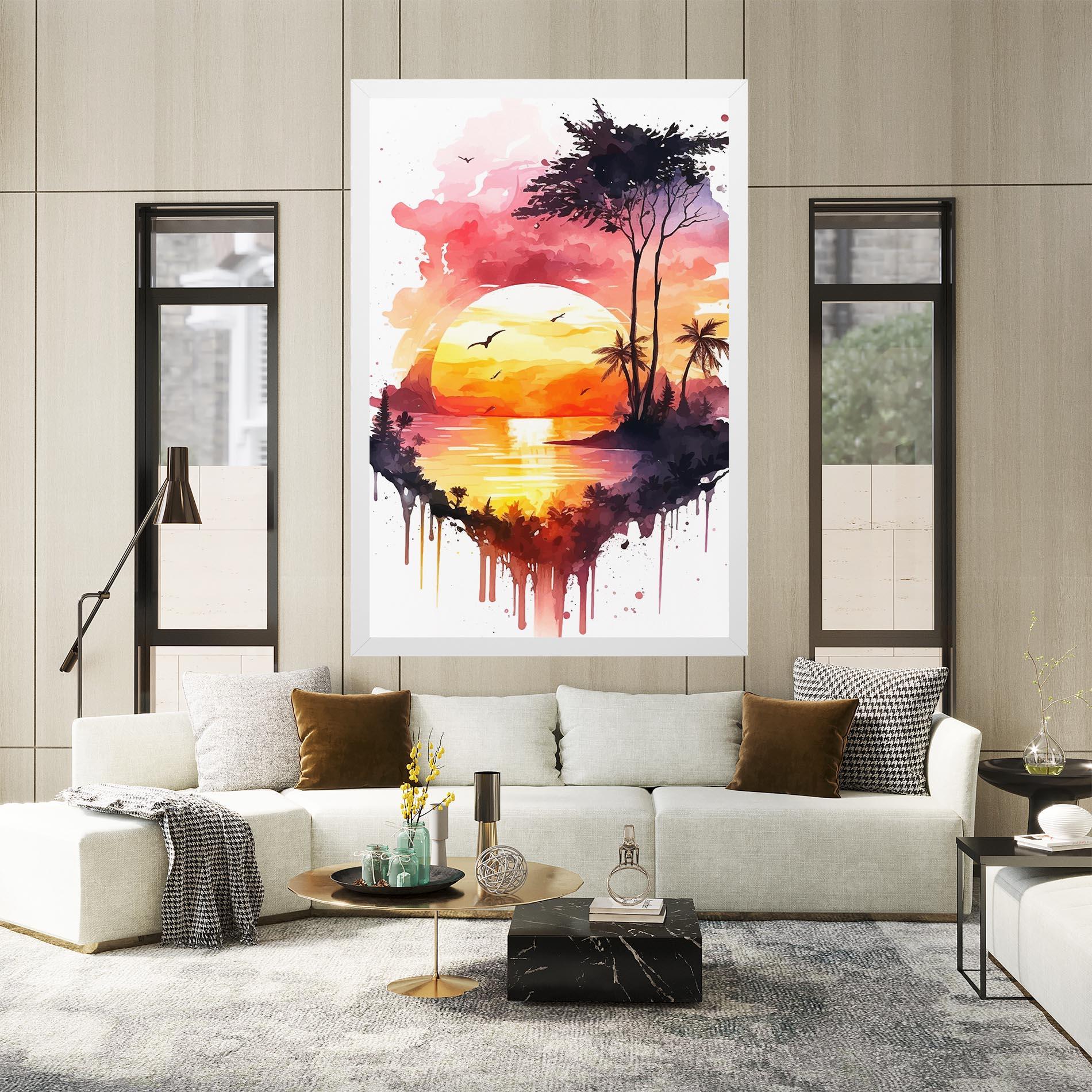 Tablou Canvas Purple Sunset Art mockup 2