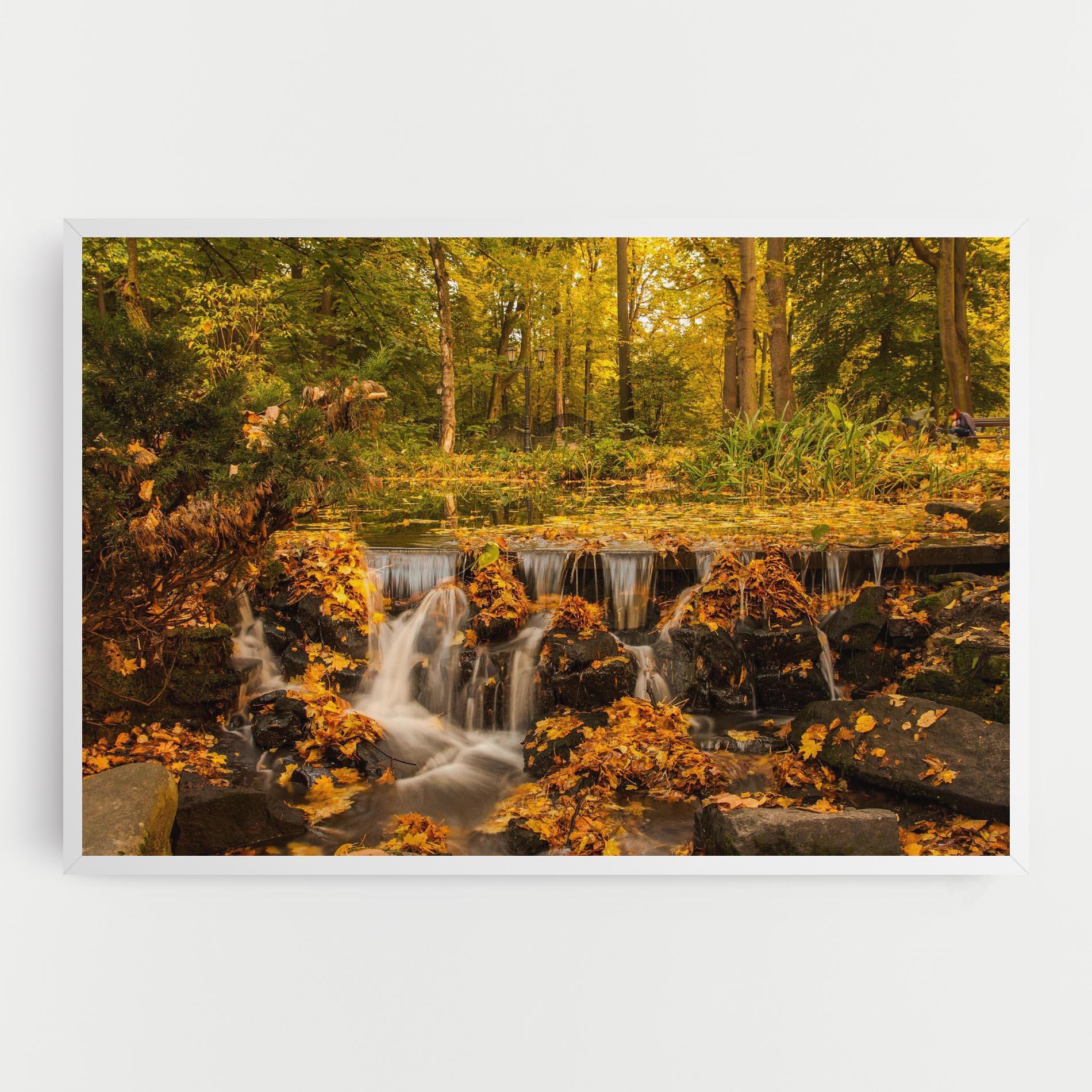 Tablou Canvas Autumn Pretty Waterfall mockup 0