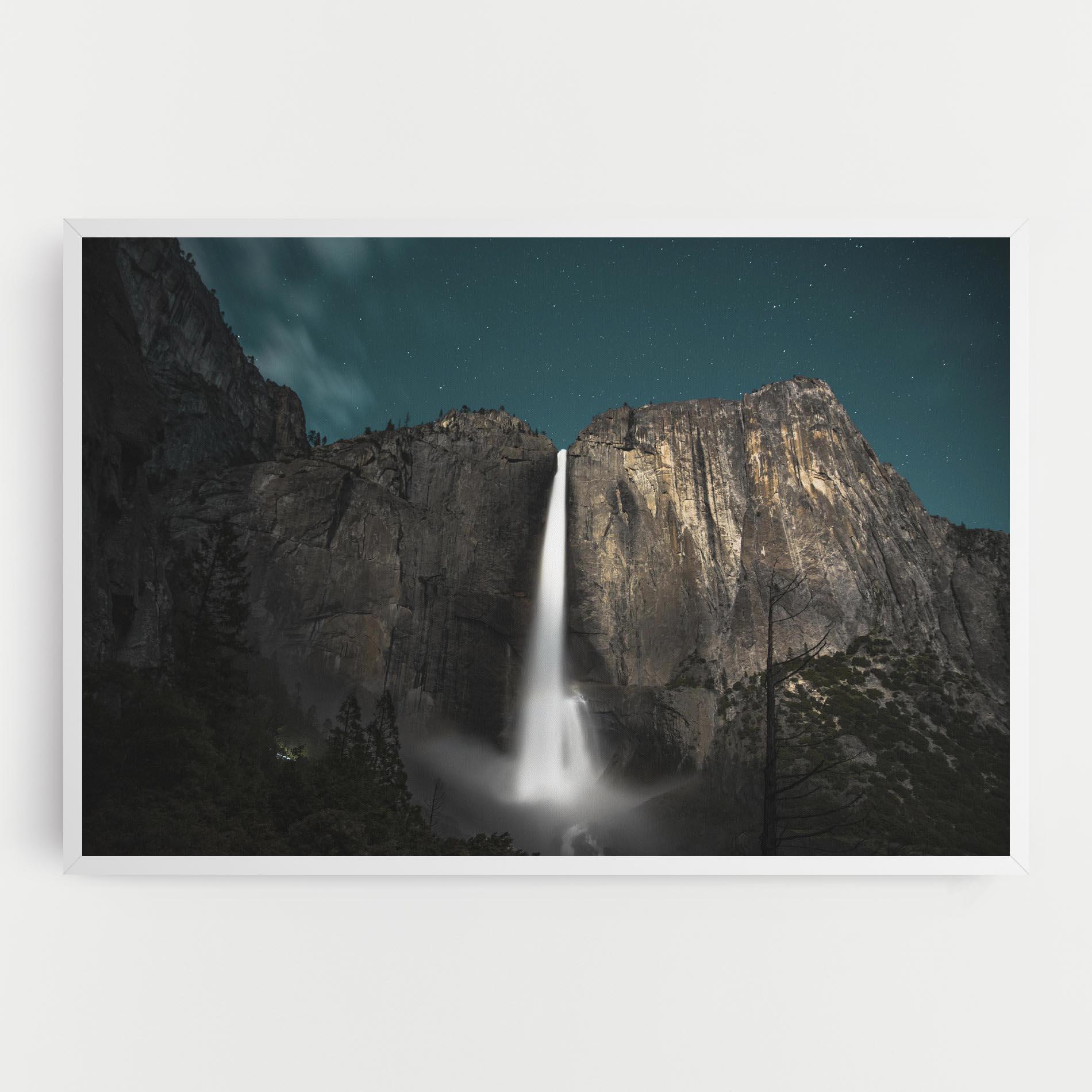 Tablou Canvas Dark Blue Sky Waterfall mockup 0