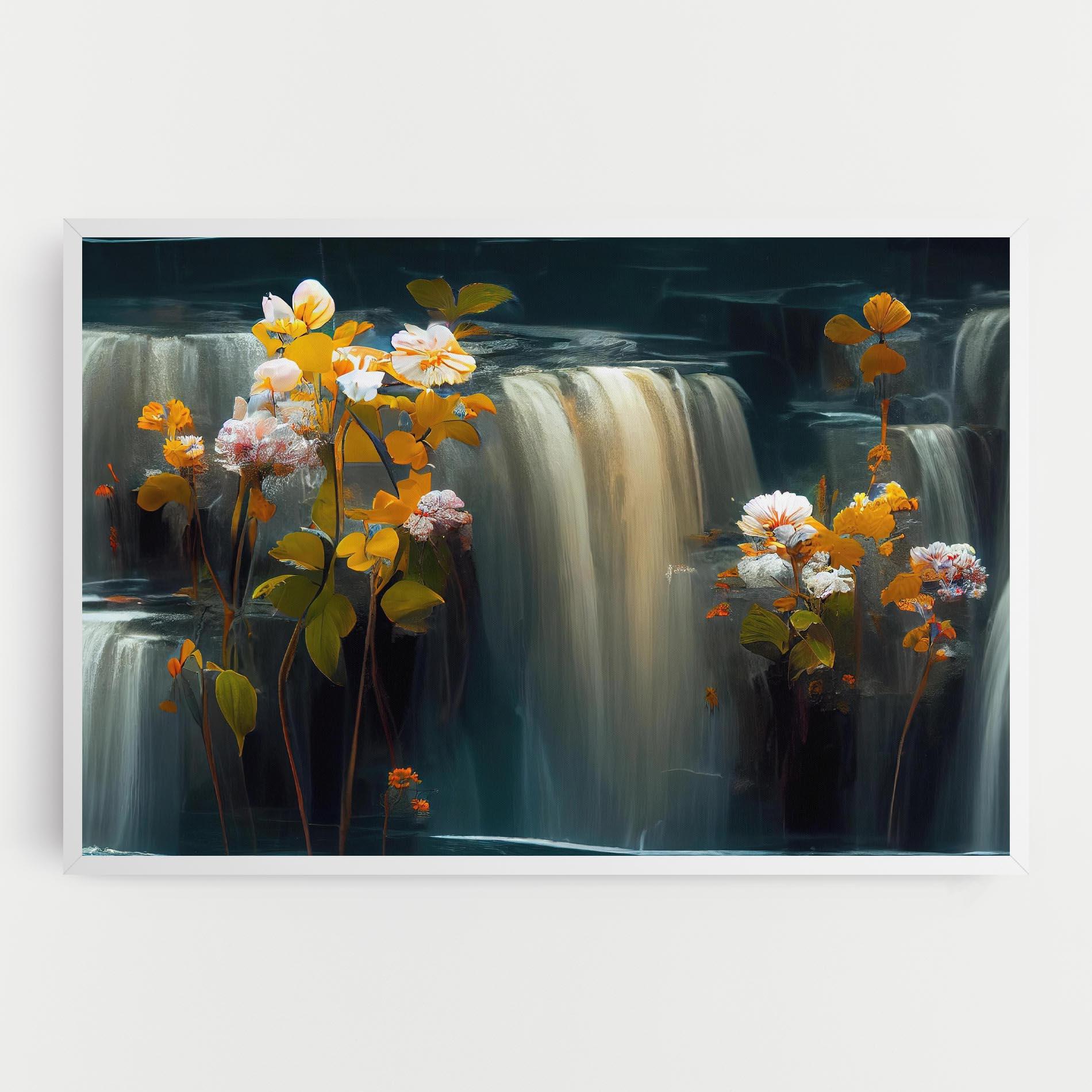 Tablou Canvas Flowers Waterfall mockup 0