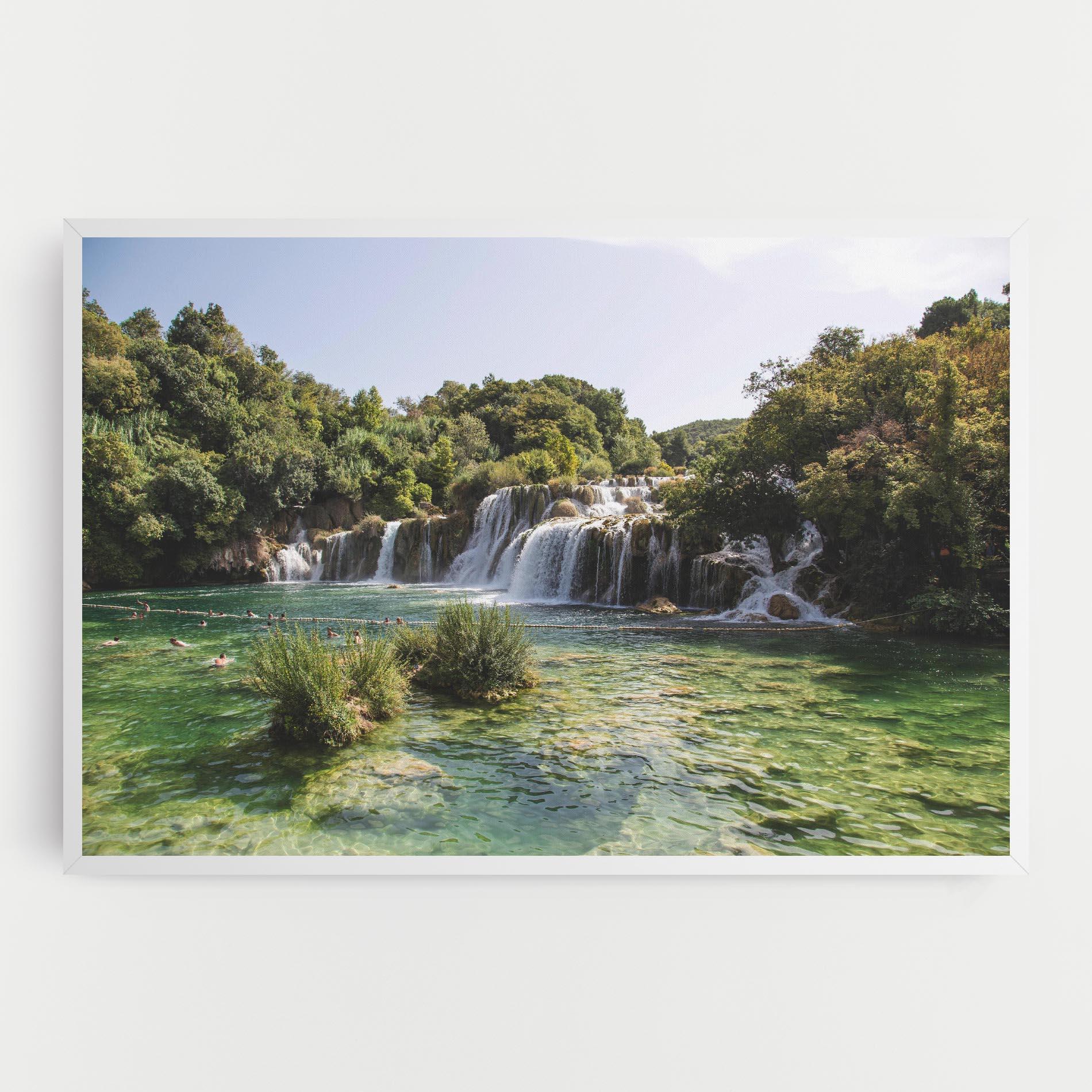 Tablou Canvas Green Waterfall mockup 0