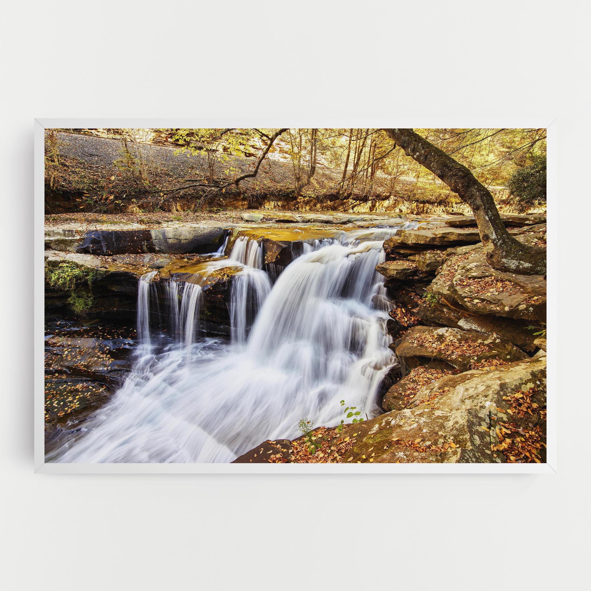 Tablou Canvas Pretty Autumn Waterfall mockup 0