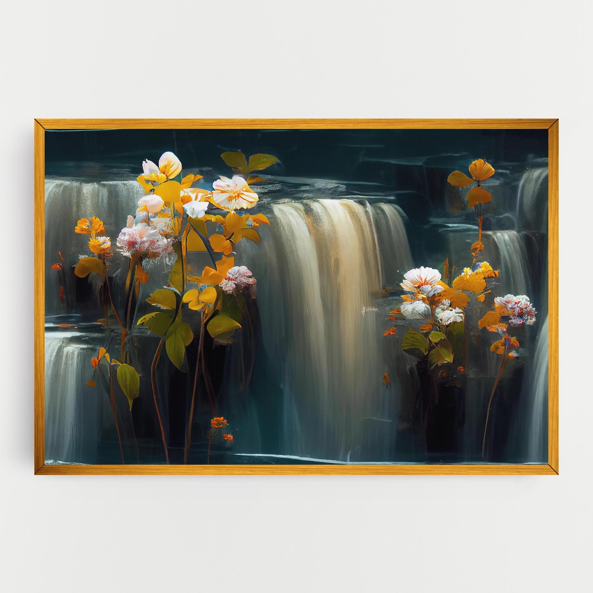Tablou Canvas Flowers Waterfall mockup 0