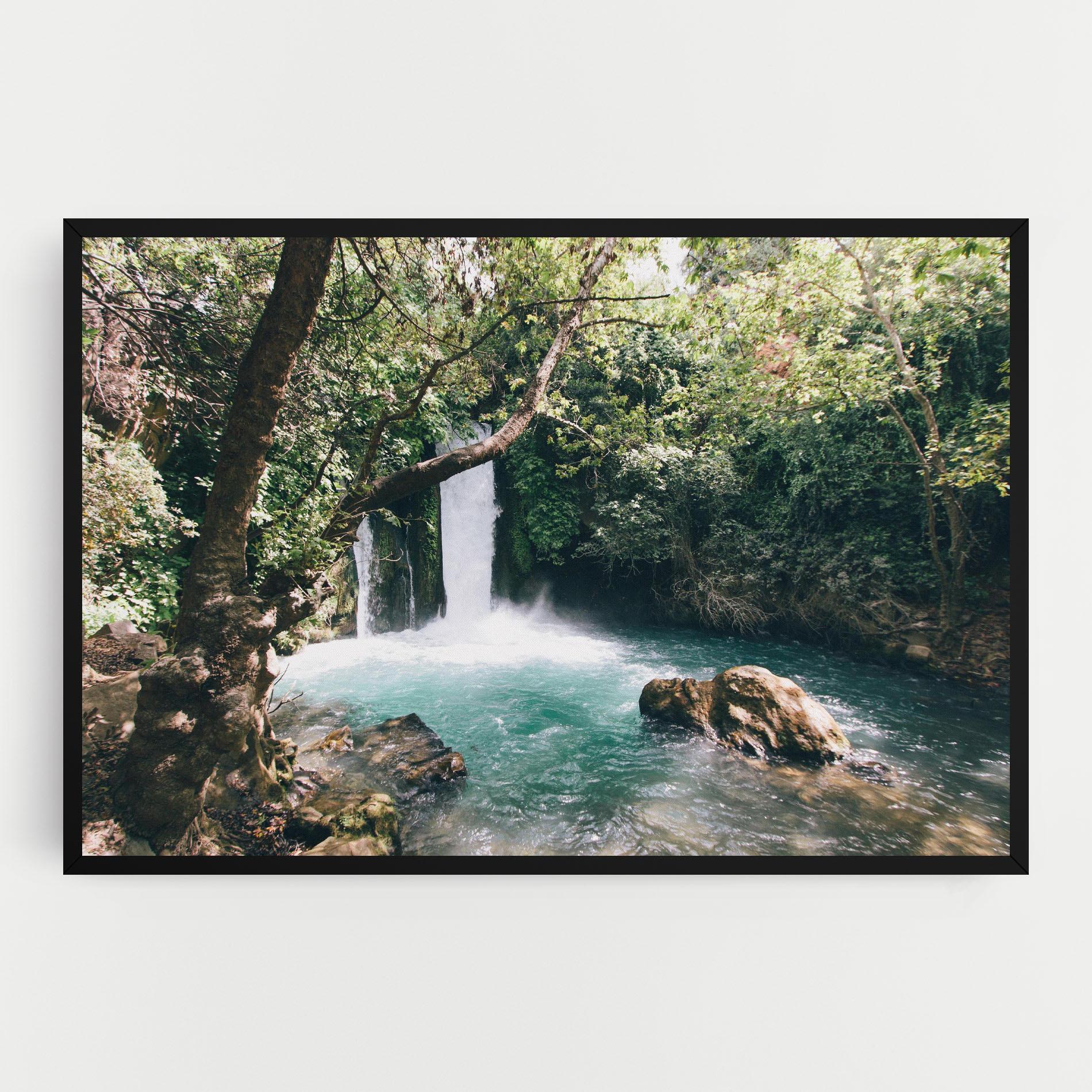 Tablou Canvas Beautiful Blue Waterfall mockup 0