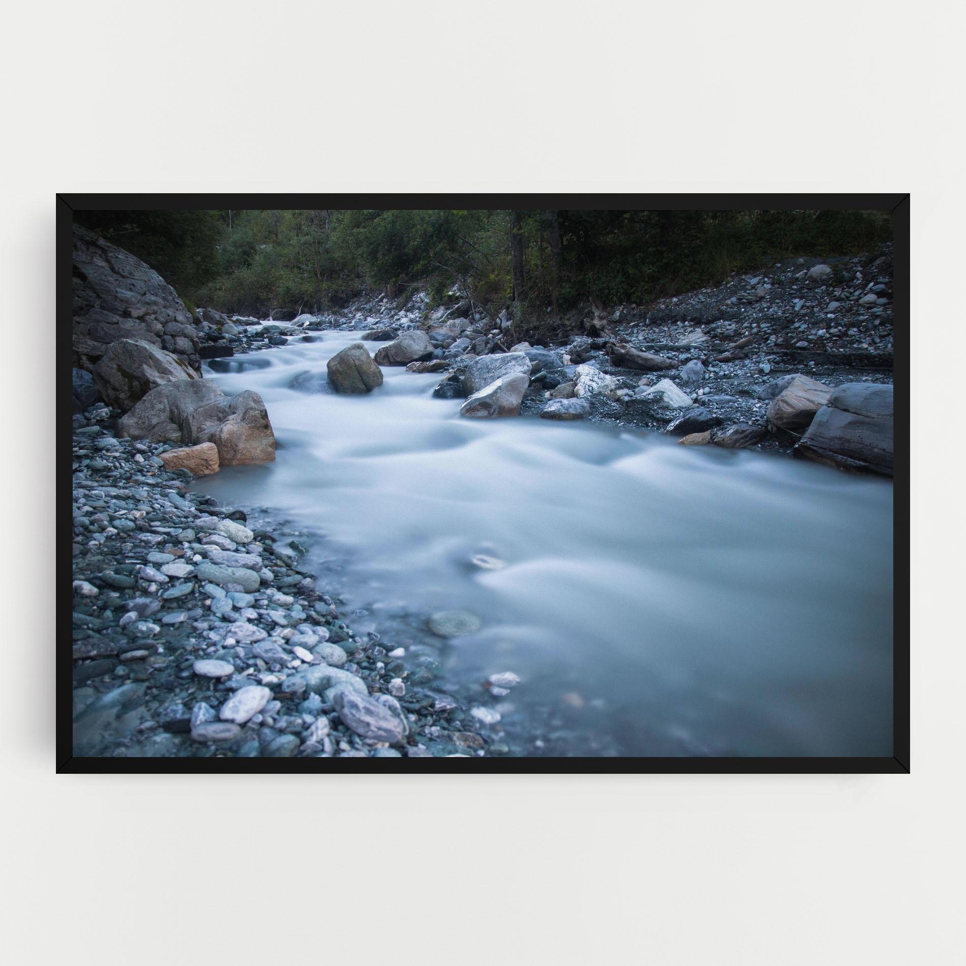 Tablou Canvas Grey Water Falling mockup 0