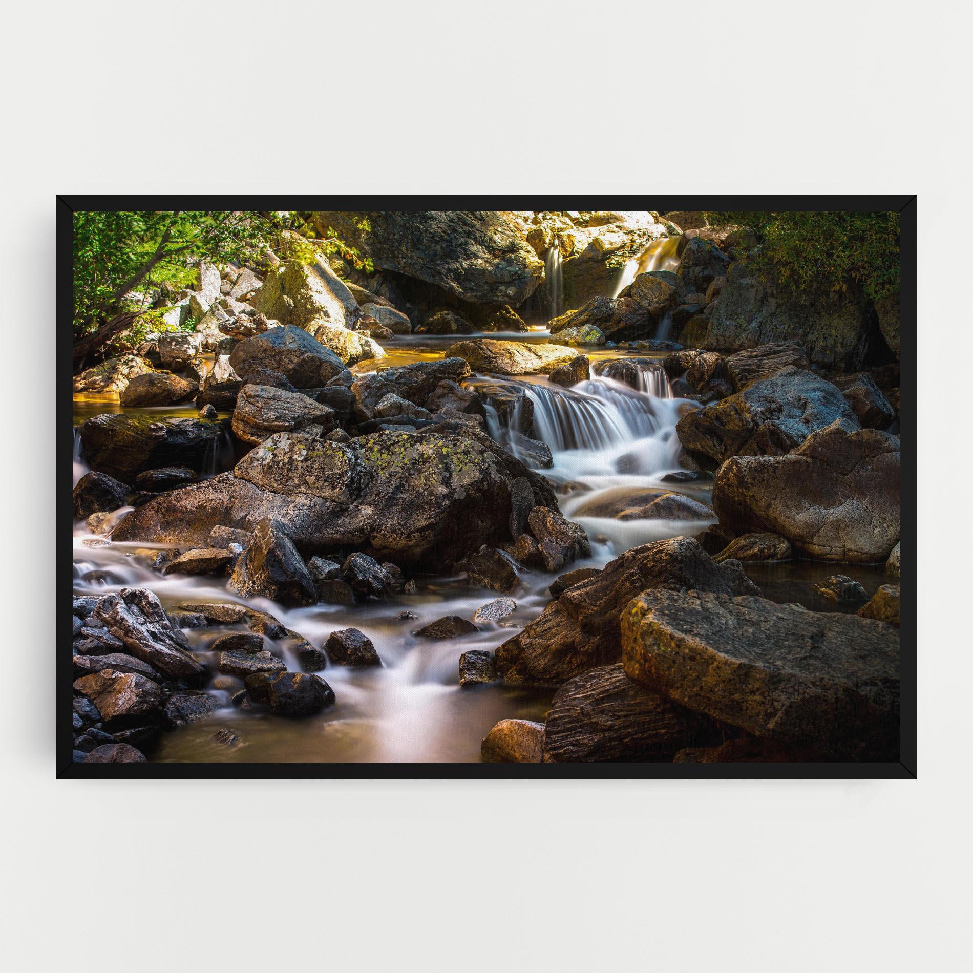 Tablou Canvas Nature Rocks Waterfall mockup 0