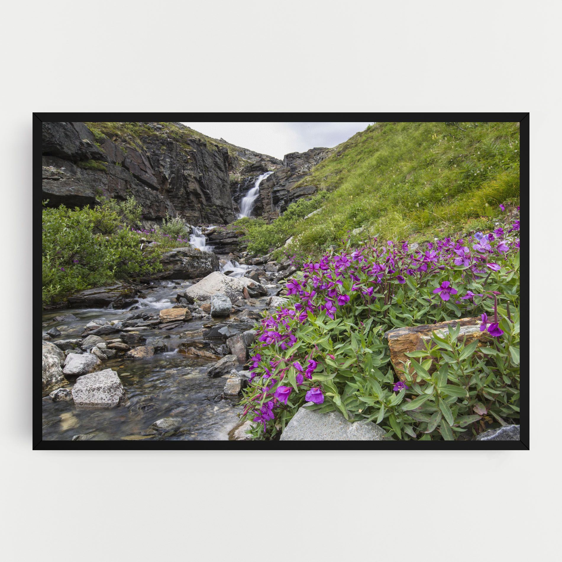 Purple Flowers Waterfall mockup 0