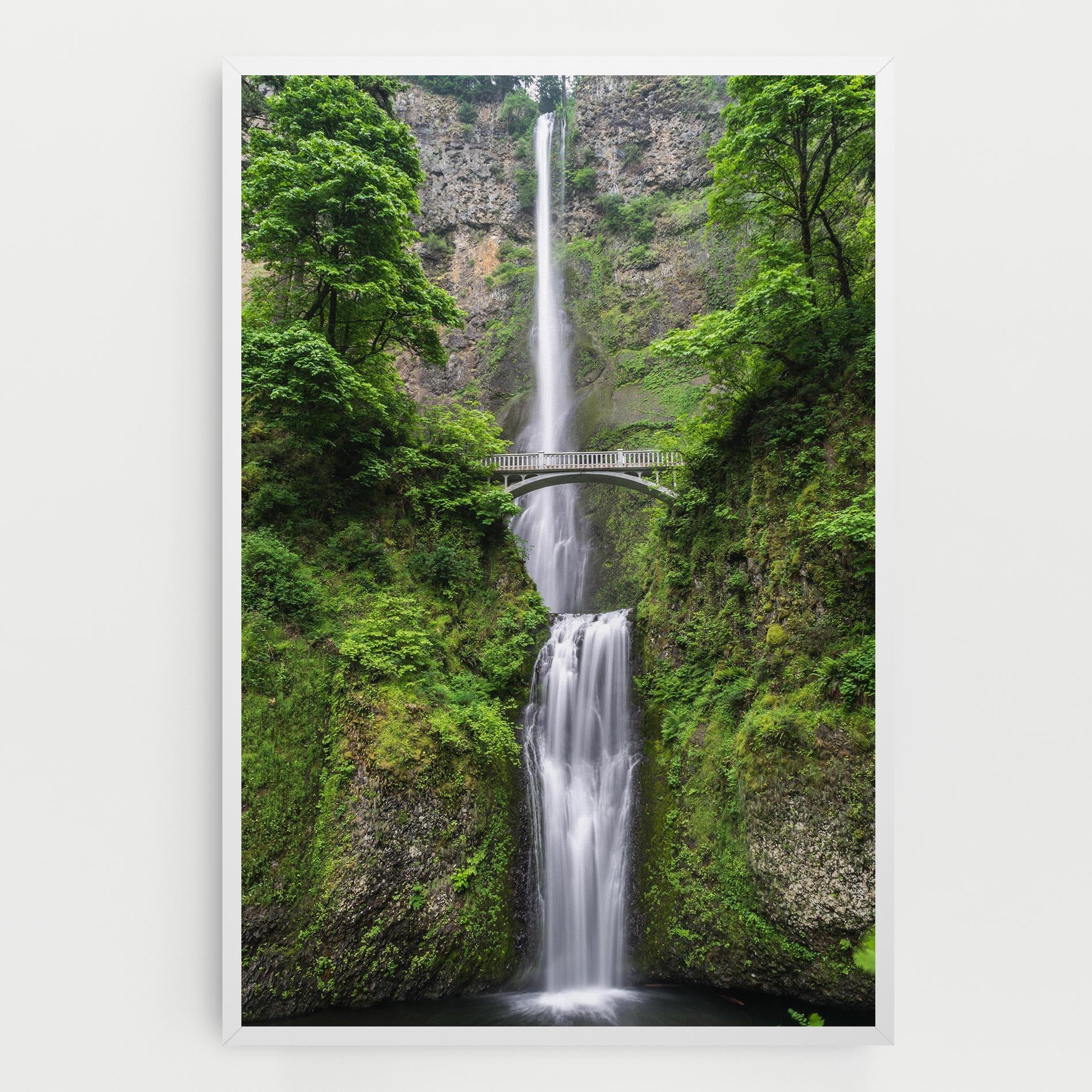 Tablou Canvas Green Leaves Bridge View mockup 0