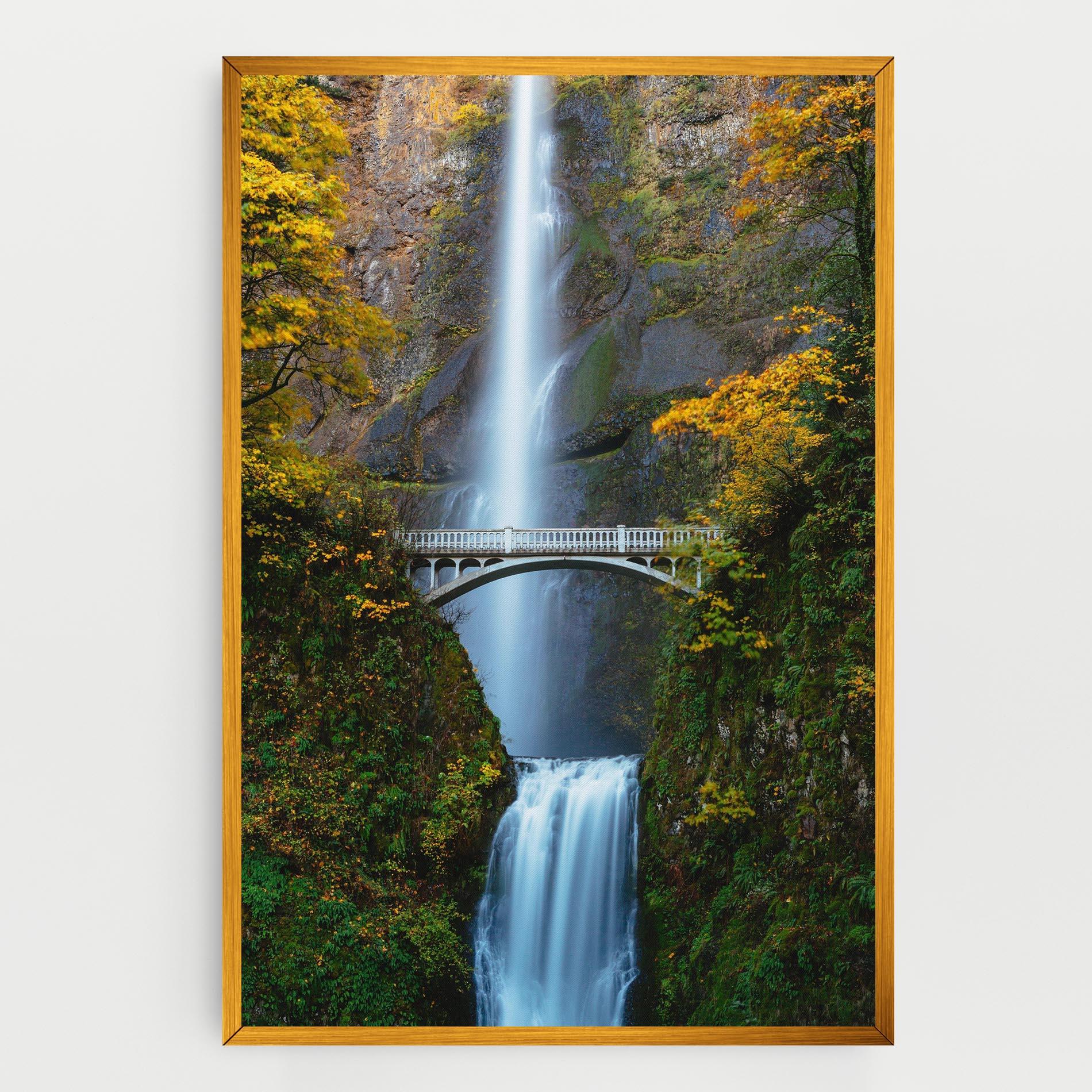 Tablou Canvas Yellow Leaves Bridge mockup 0