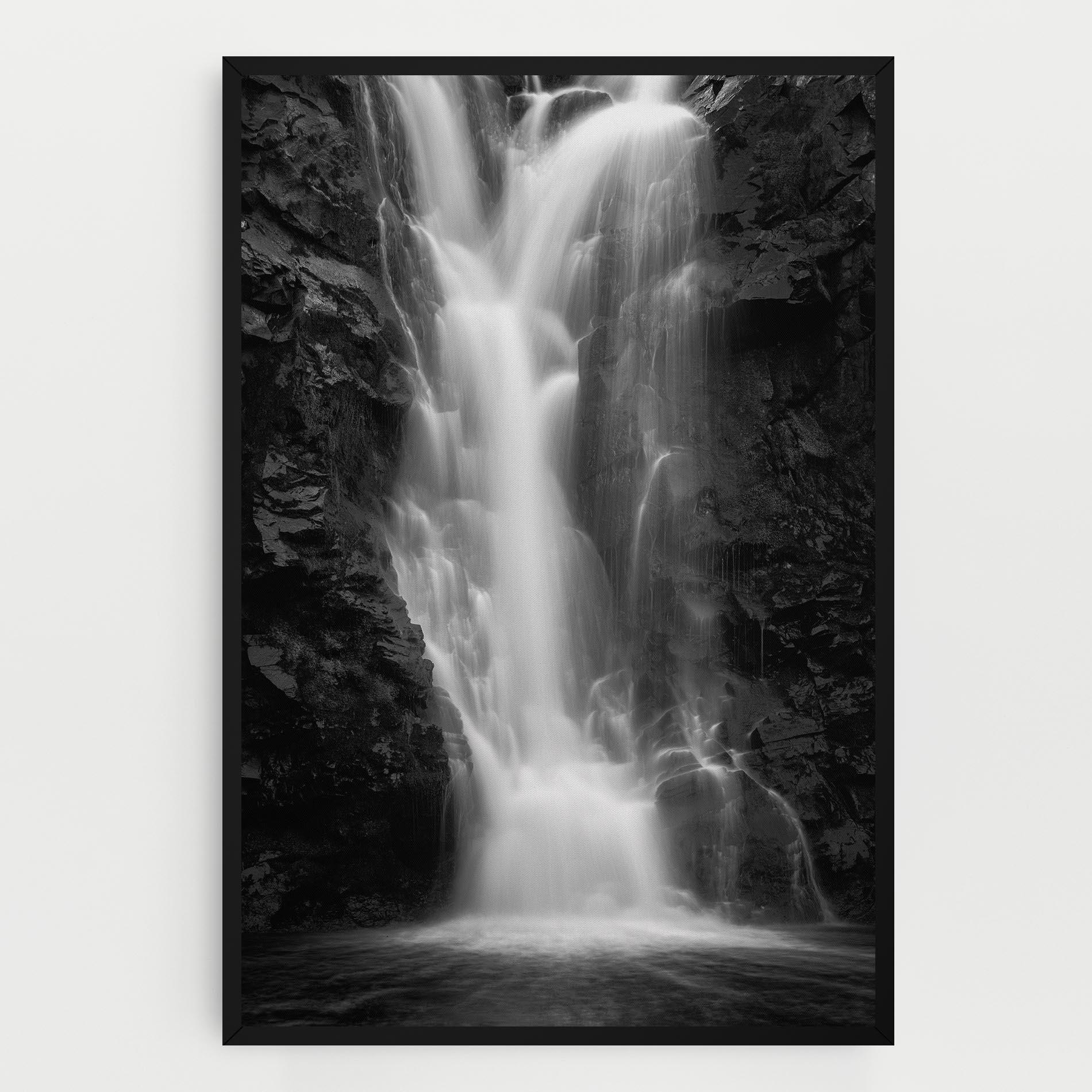 Tablou Canvas Black Rock Waterfall View mockup 0