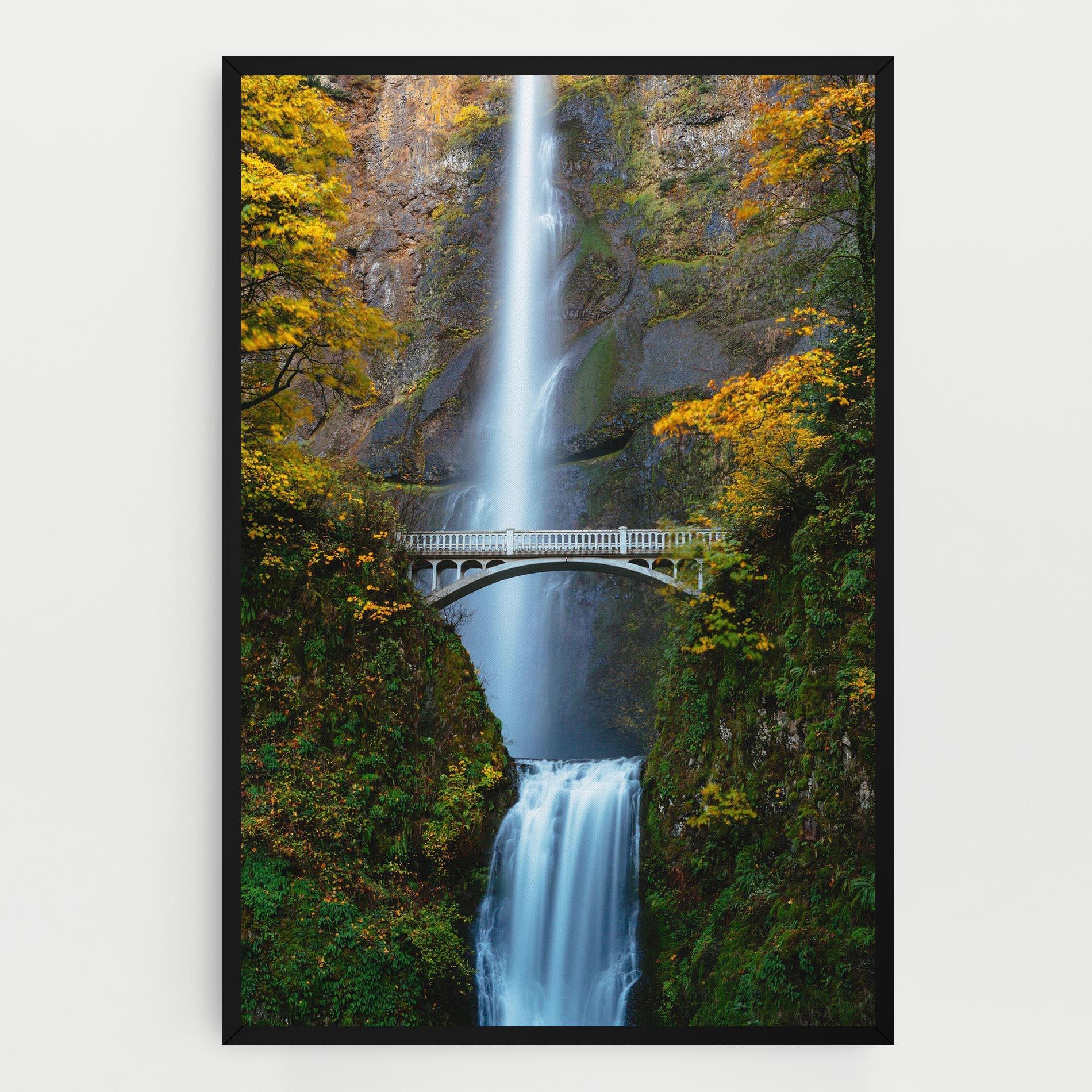Tablou Canvas Yellow Leaves Bridge mockup 0