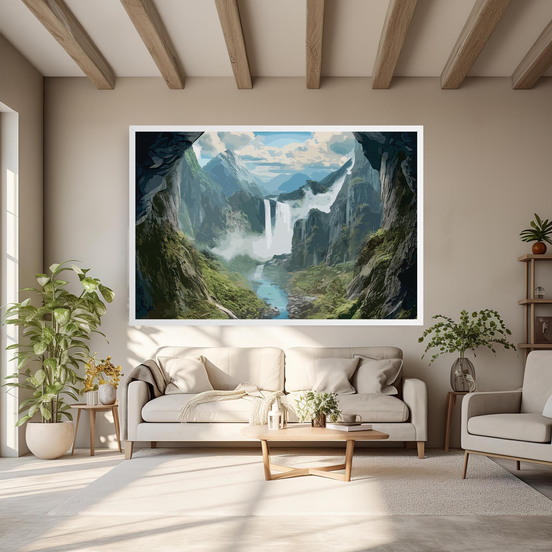 Tablou Canvas Amazing Waterfall mockup 6