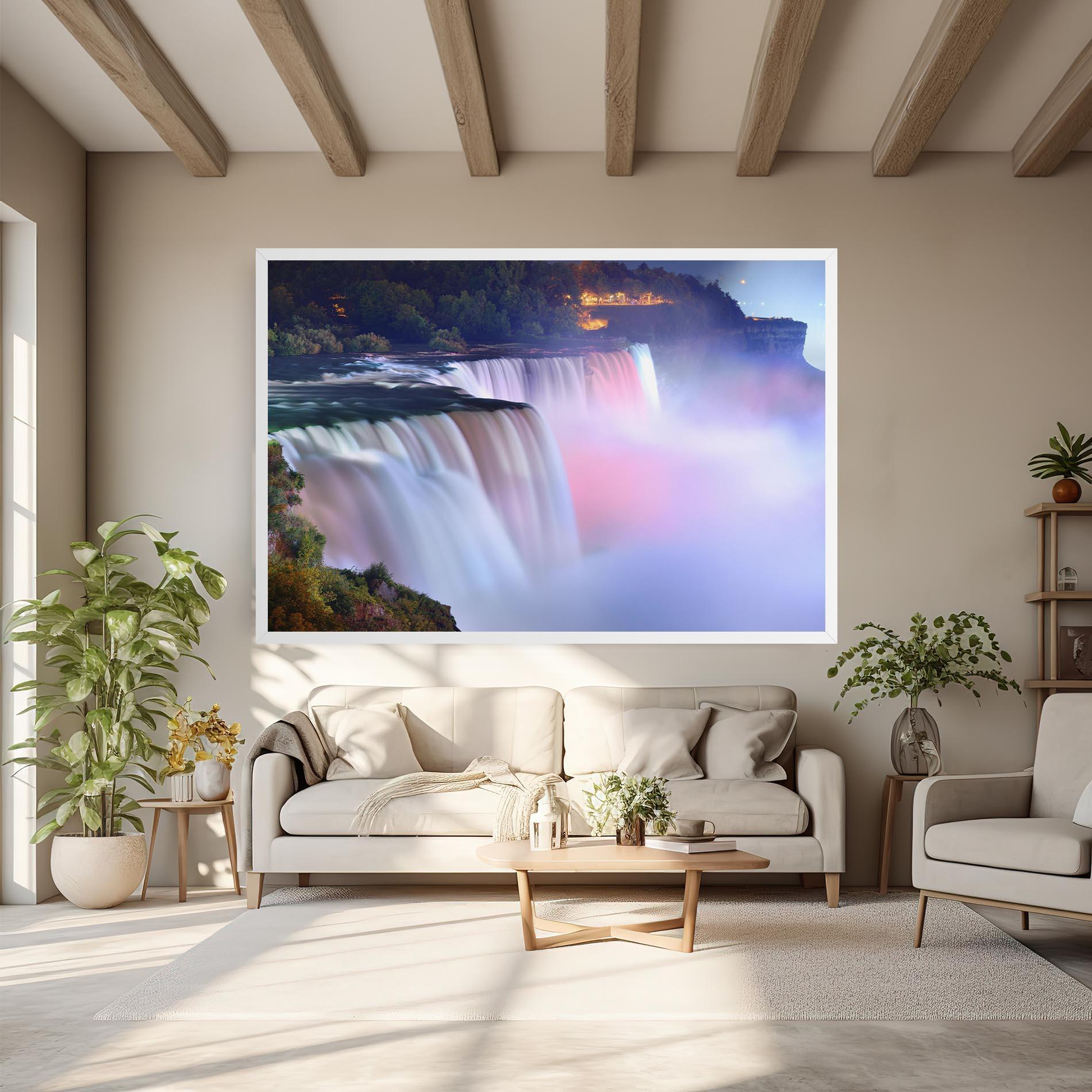 Tablou Canvas Dreamy Purple Waterfall mockup 6