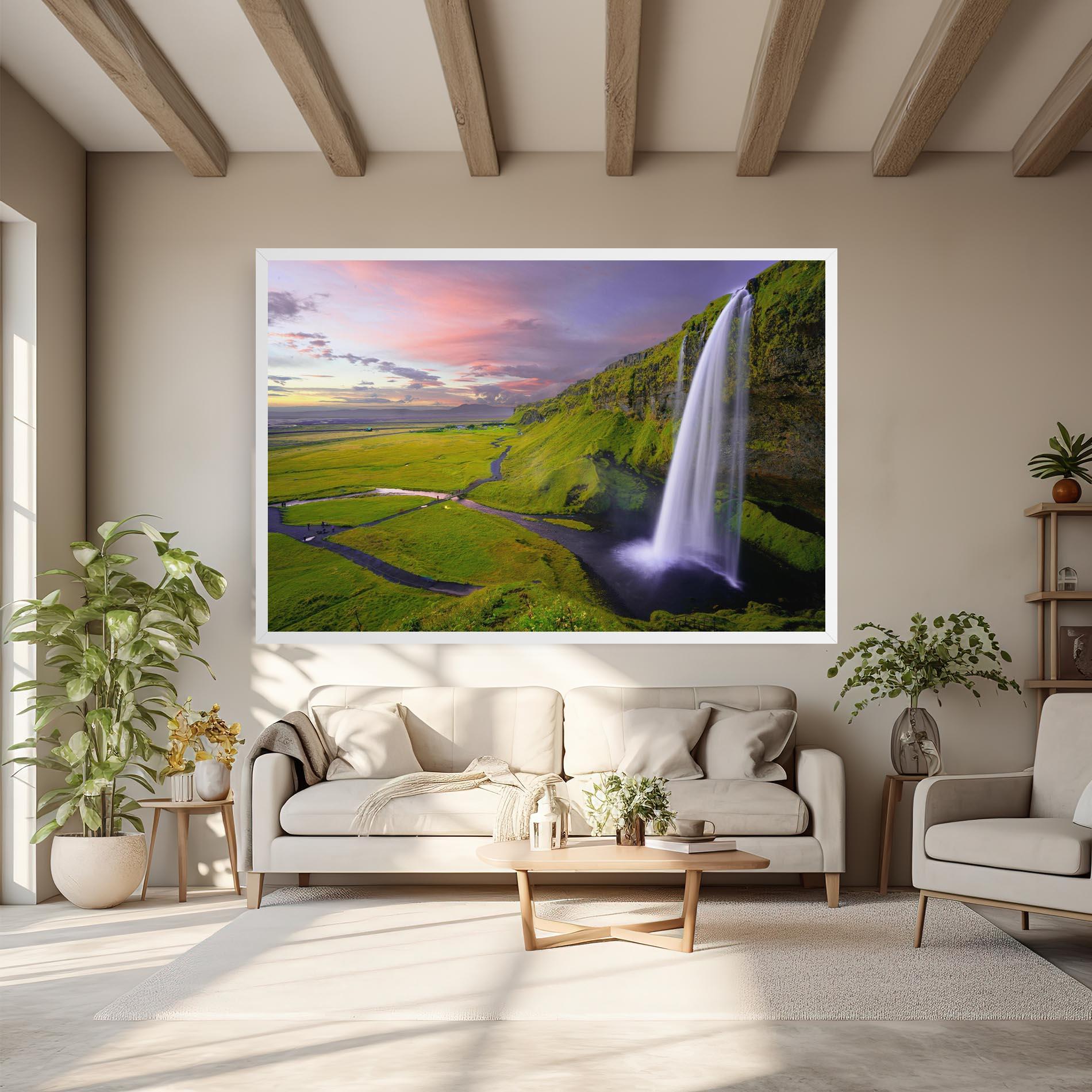 Tablou Canvas Pink Wky Waterfall mockup 6