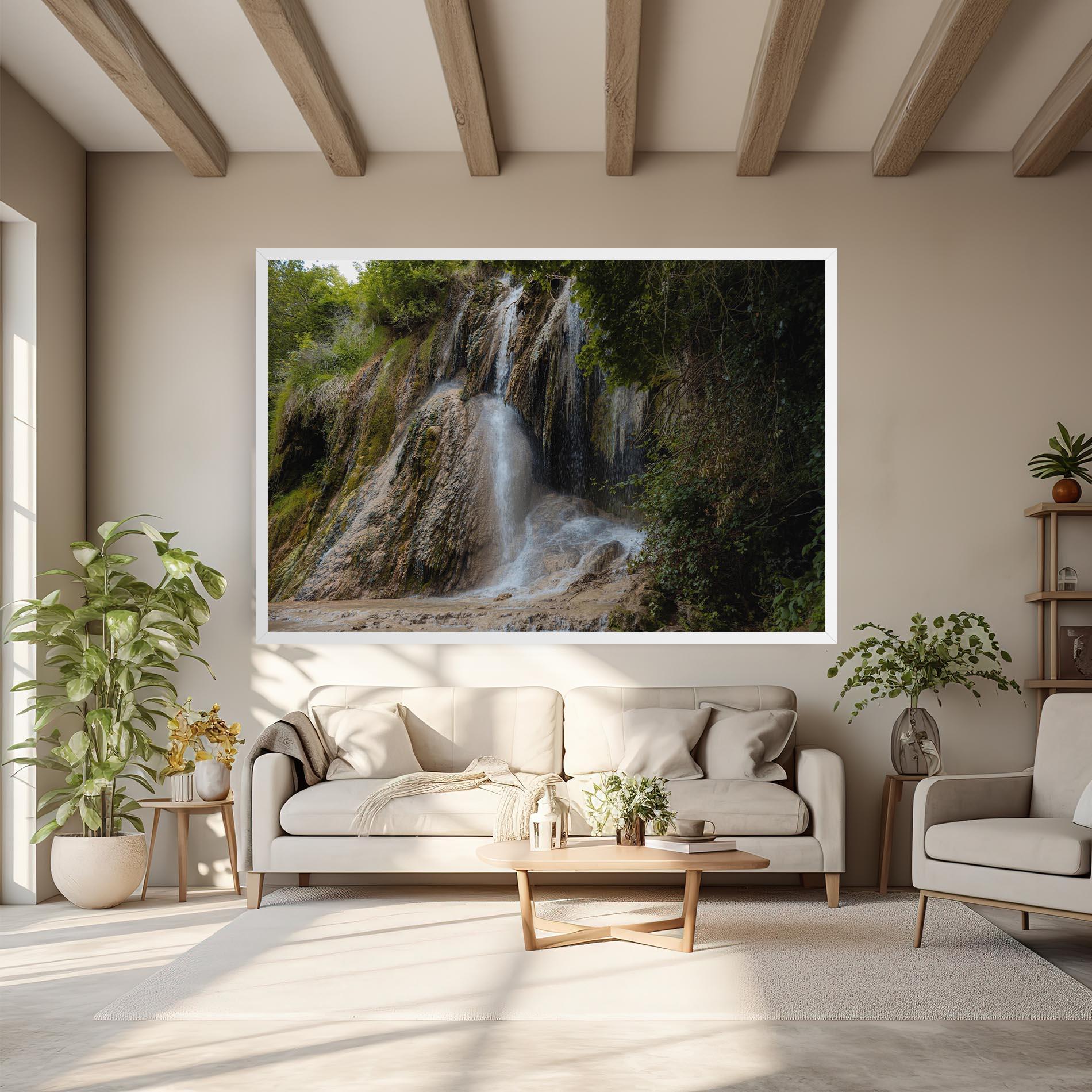 Tablou Canvas Pretty Waterfall Forest mockup 6
