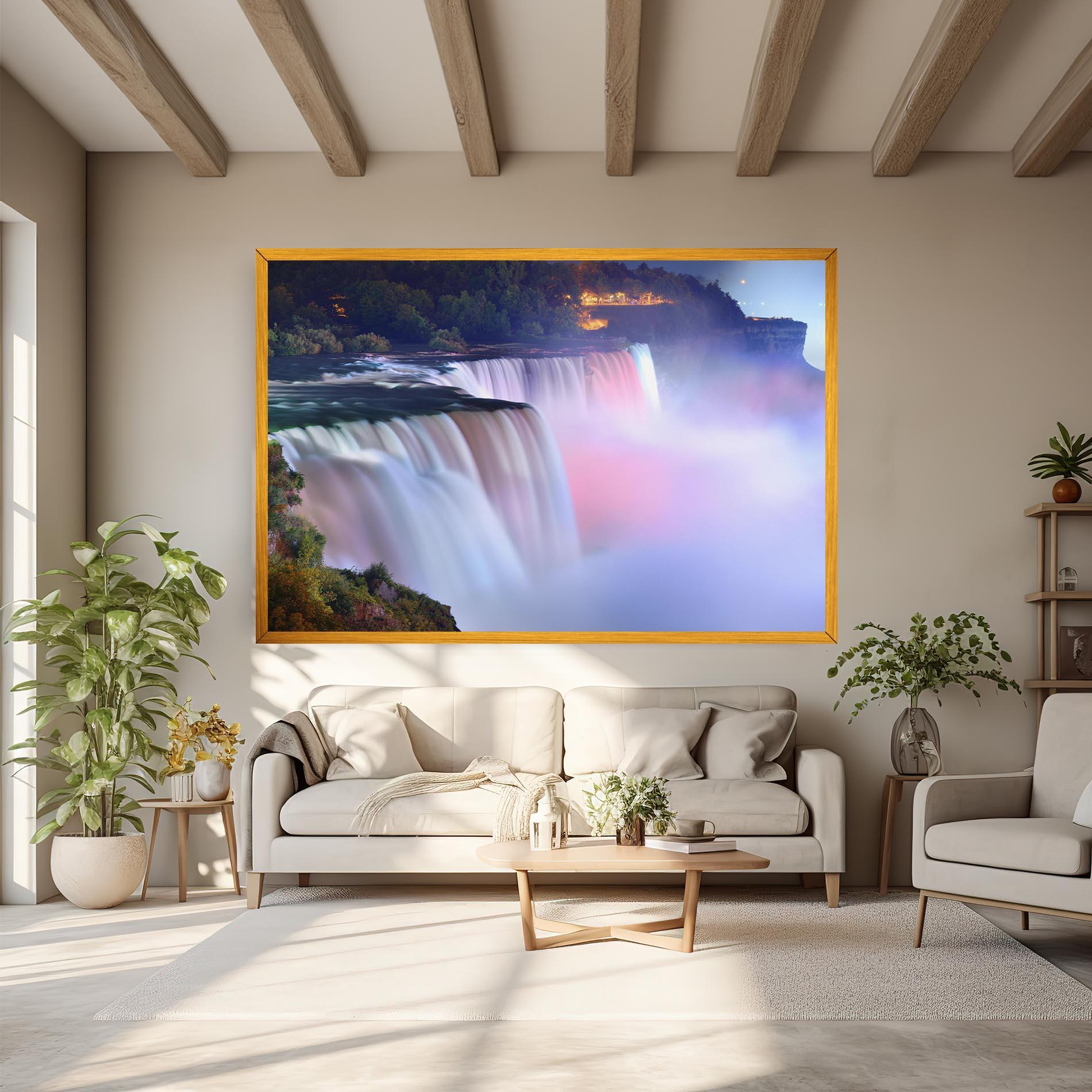 Tablou Canvas Dreamy Purple Waterfall mockup 6