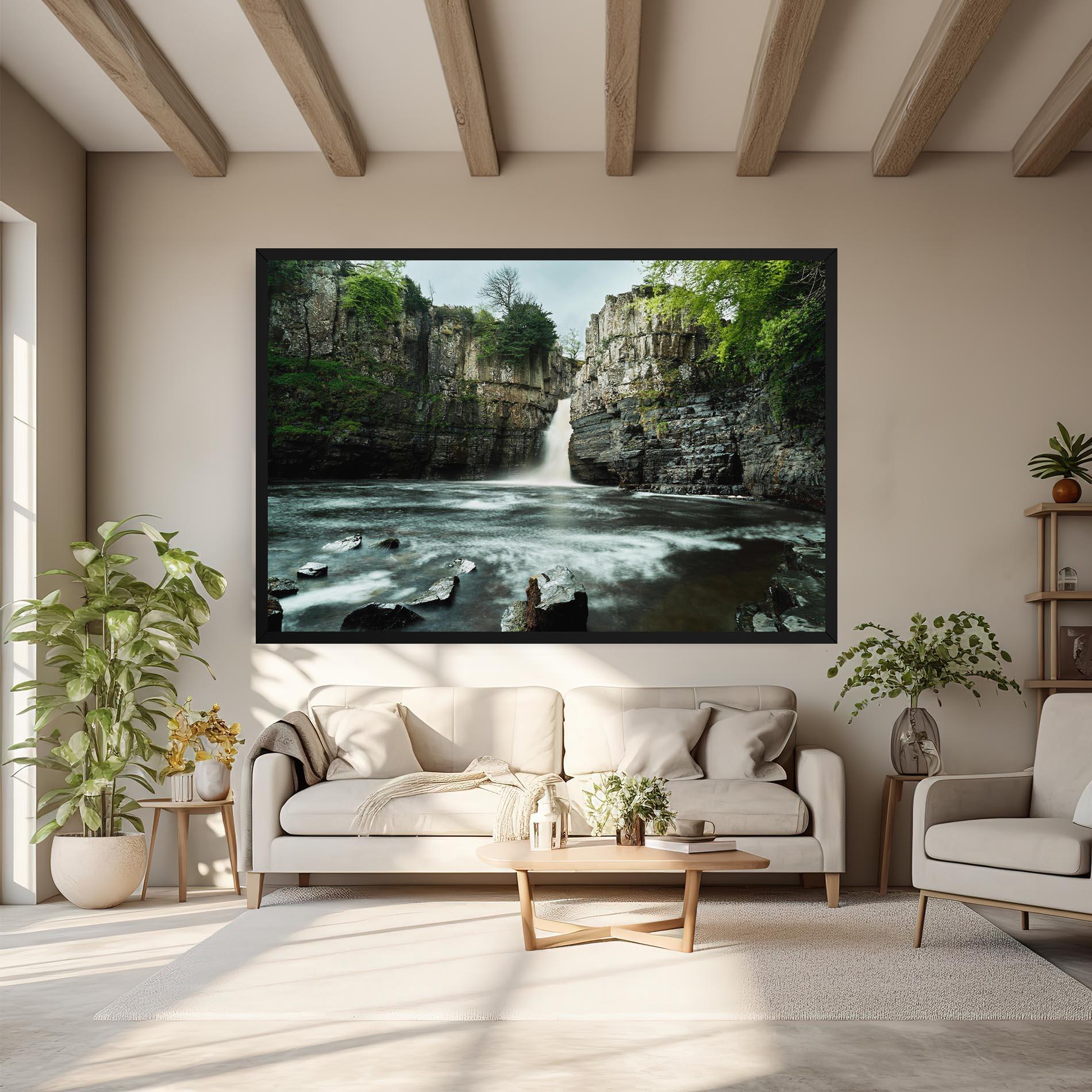 Tablou Canvas Beautiful Water Falling mockup 6