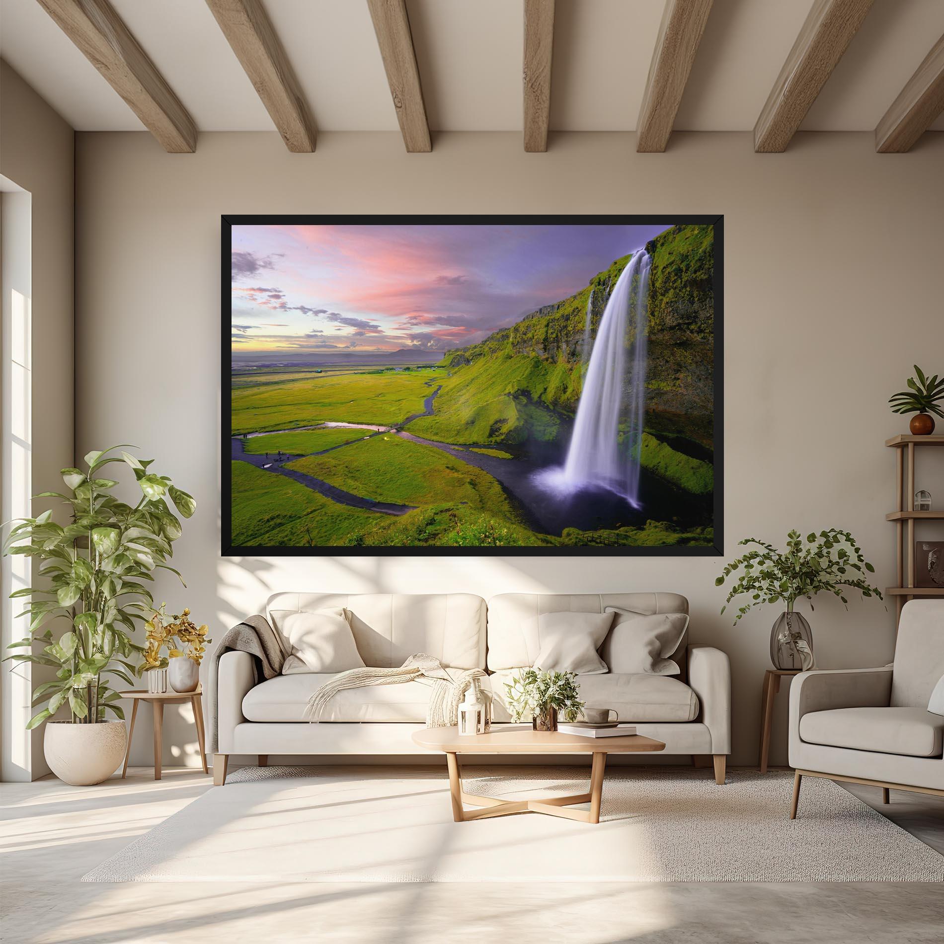 Tablou Canvas Pink Wky Waterfall mockup 6