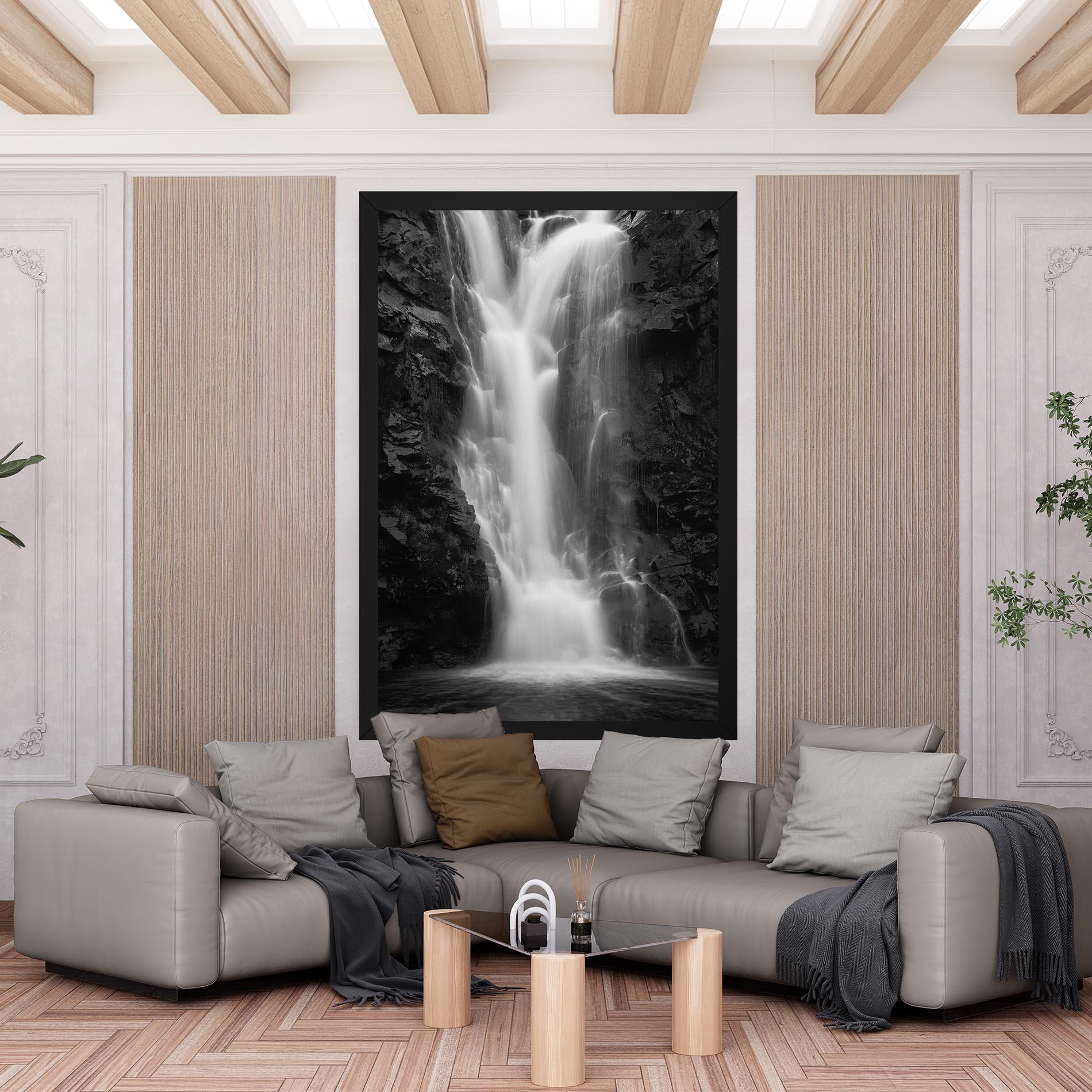 Tablou Canvas Black Rock Waterfall View mockup 6