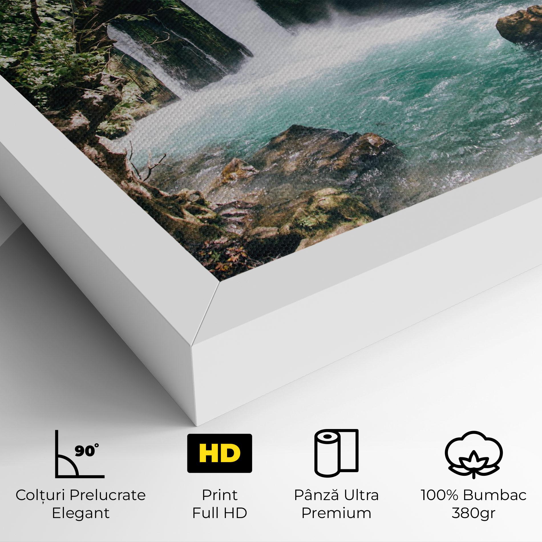Tablou Canvas Beautiful Blue Waterfall mockup 4