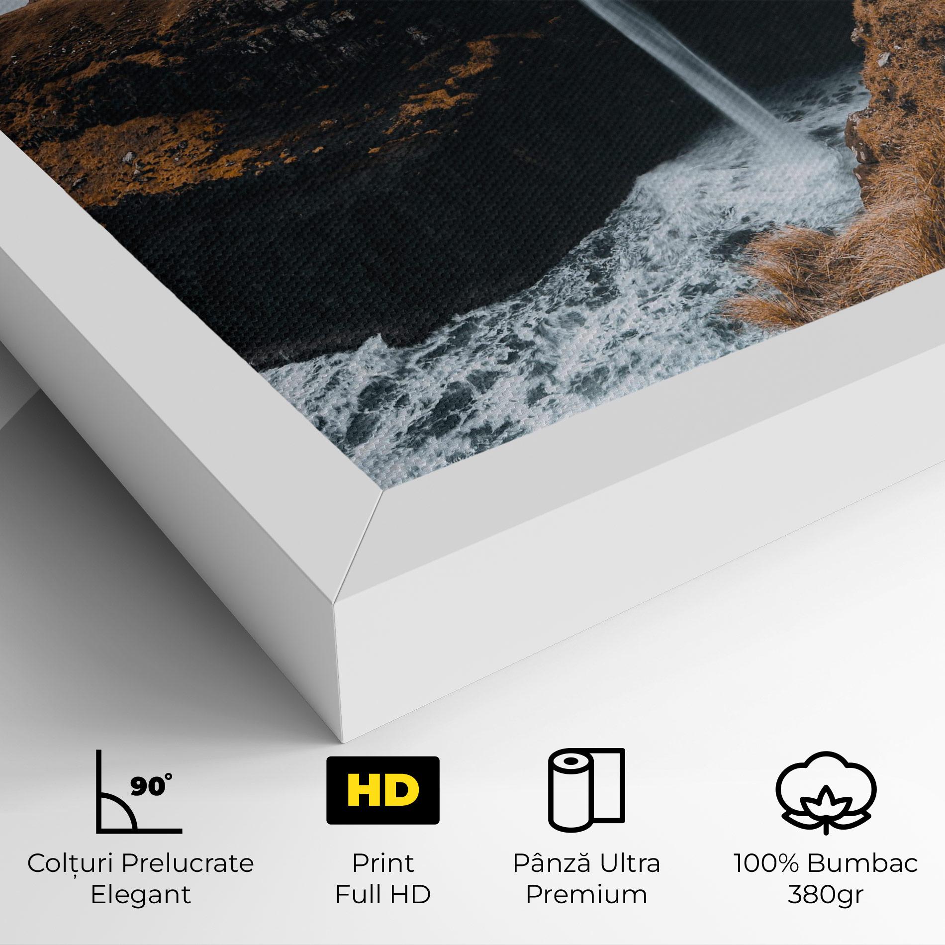 Tablou Canvas Black Houses Waterfall mockup 4