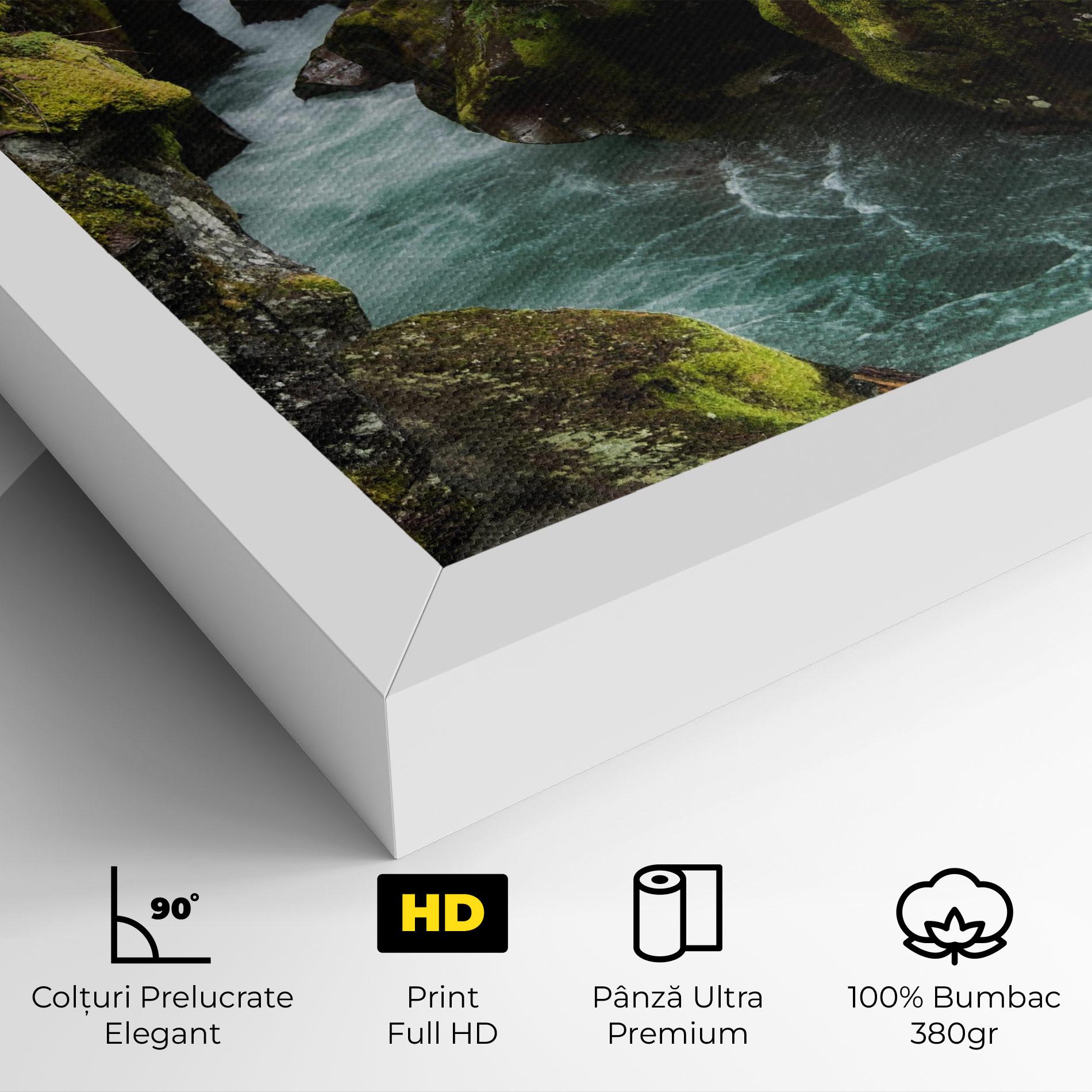 Tablou Canvas Blue Majestic Waterfall mockup 4