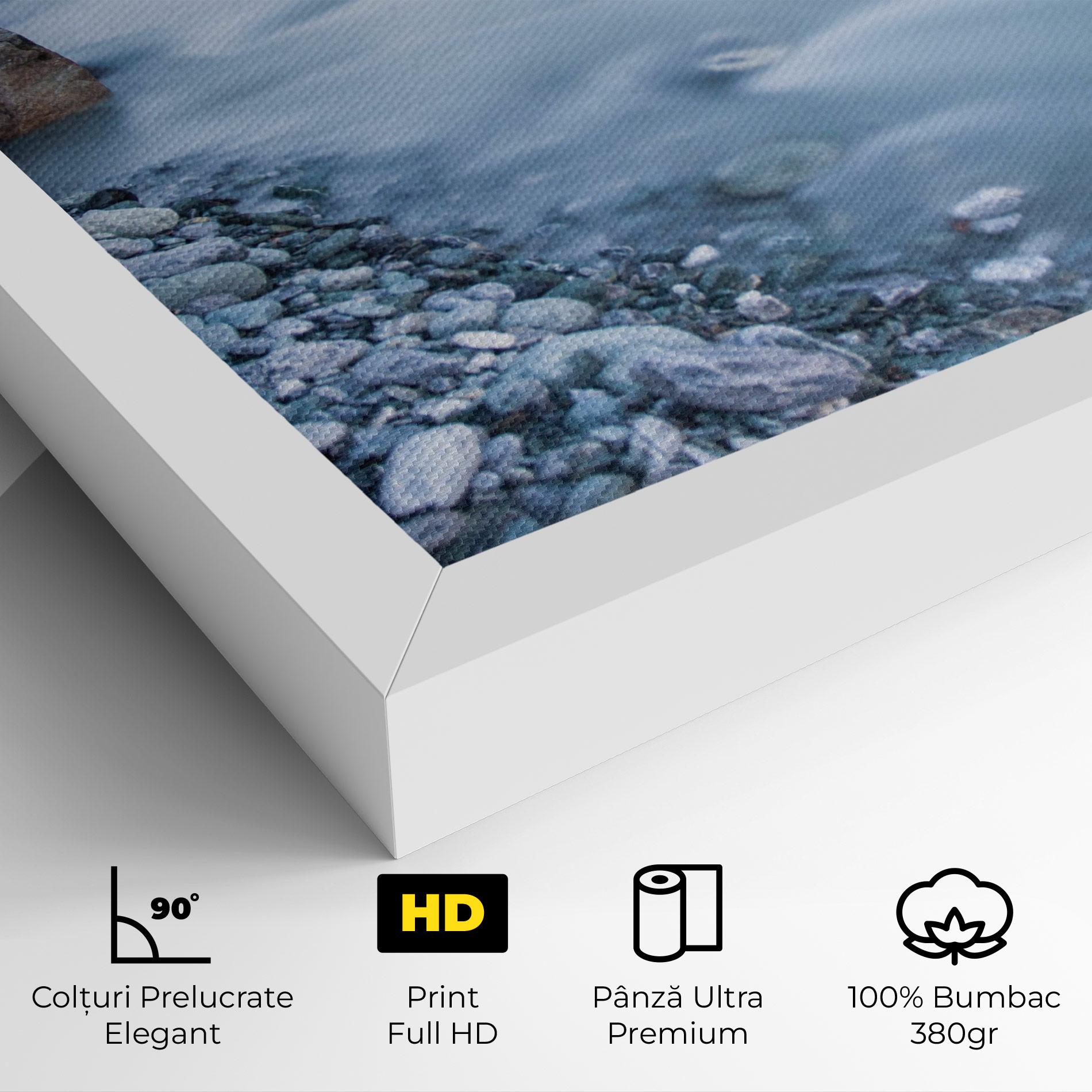 Tablou Canvas Grey Water Falling mockup 4