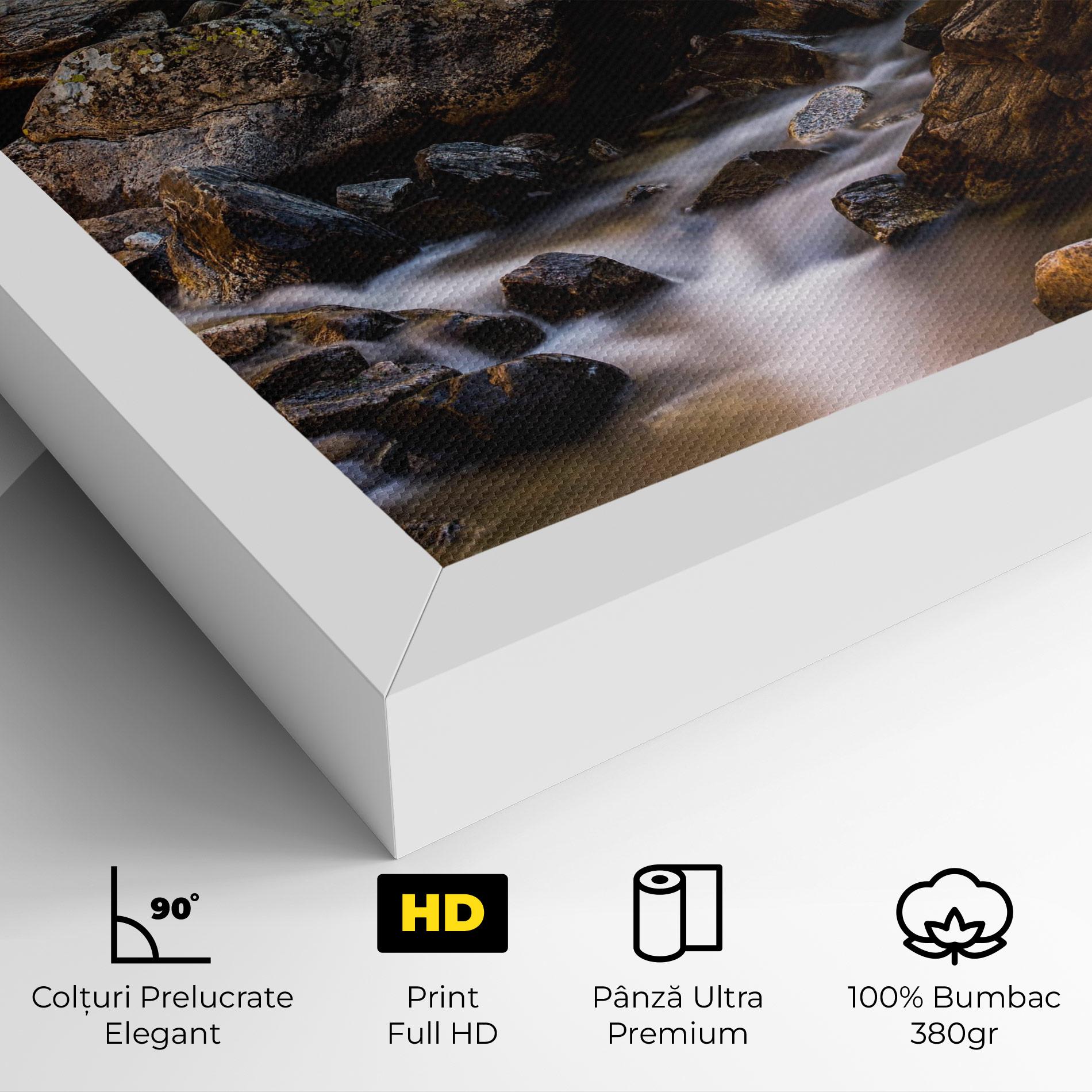 Tablou Canvas Nature Rocks Waterfall mockup 4