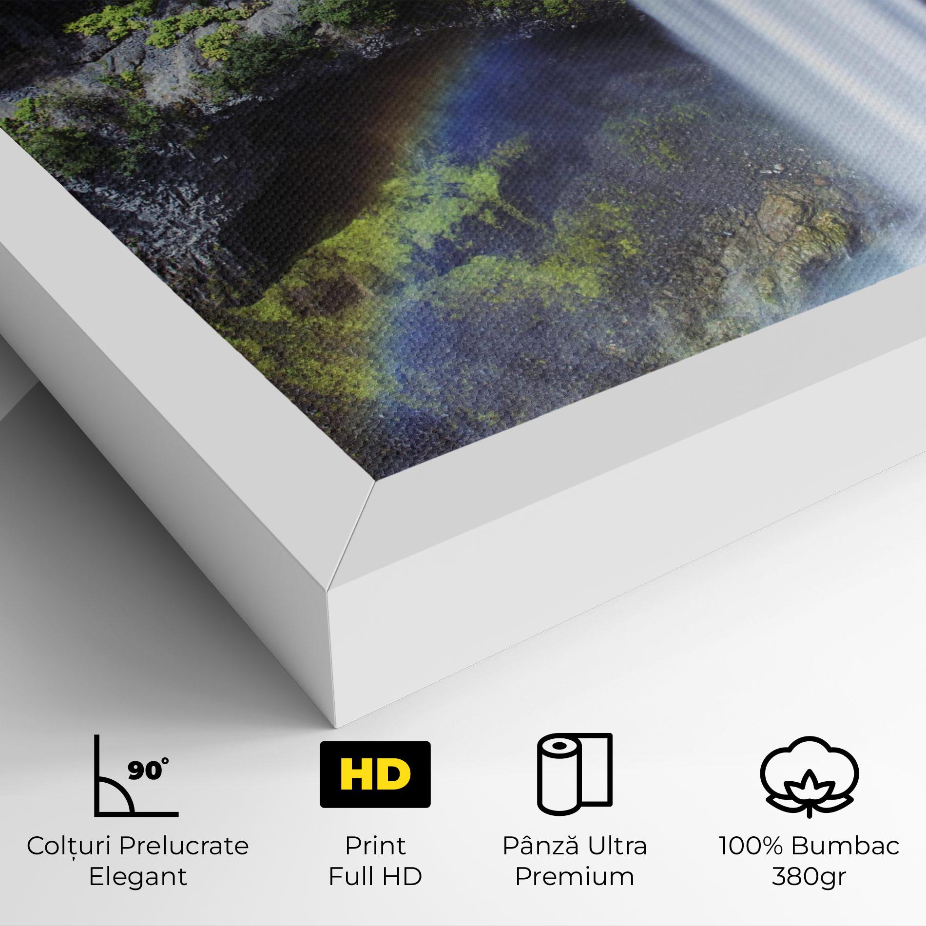 Tablou Canvas Pretty Rainbow Waterfall mockup 4