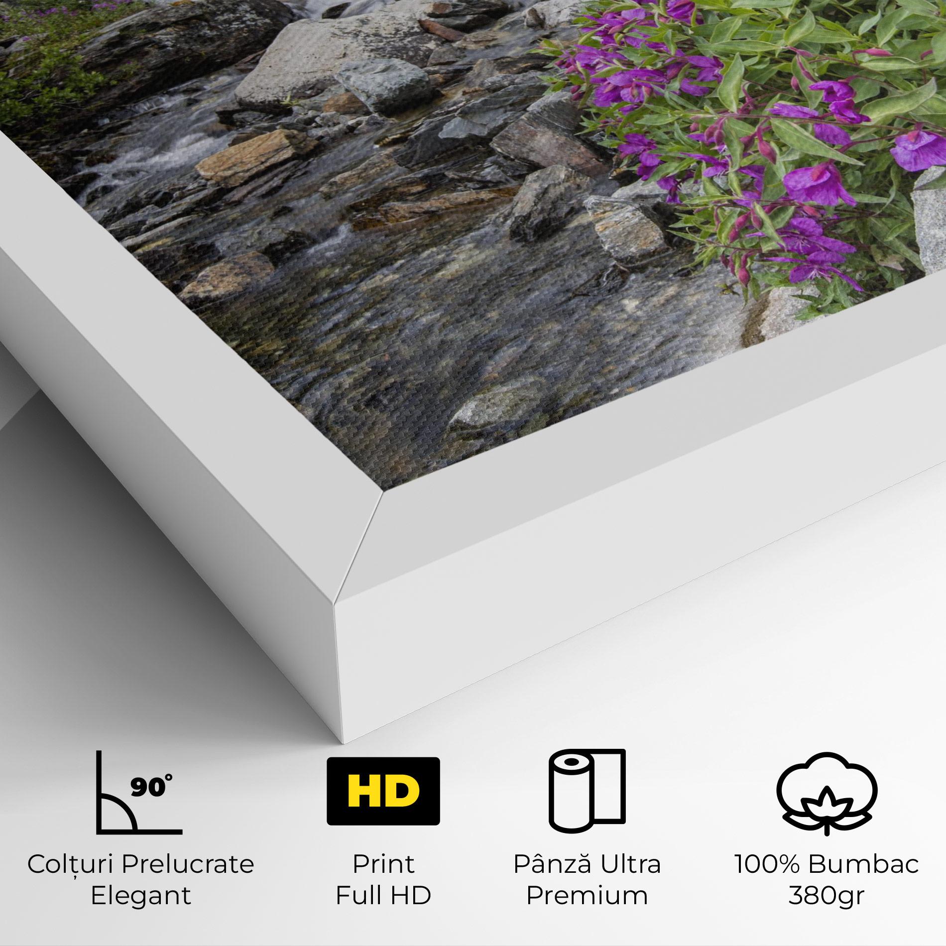 Tablou Canvas Purple Flowers Waterfall mockup 4