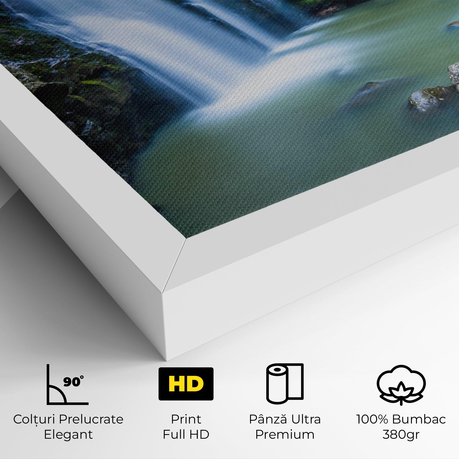 Tablou Canvas Swimming In Waterfall mockup 4