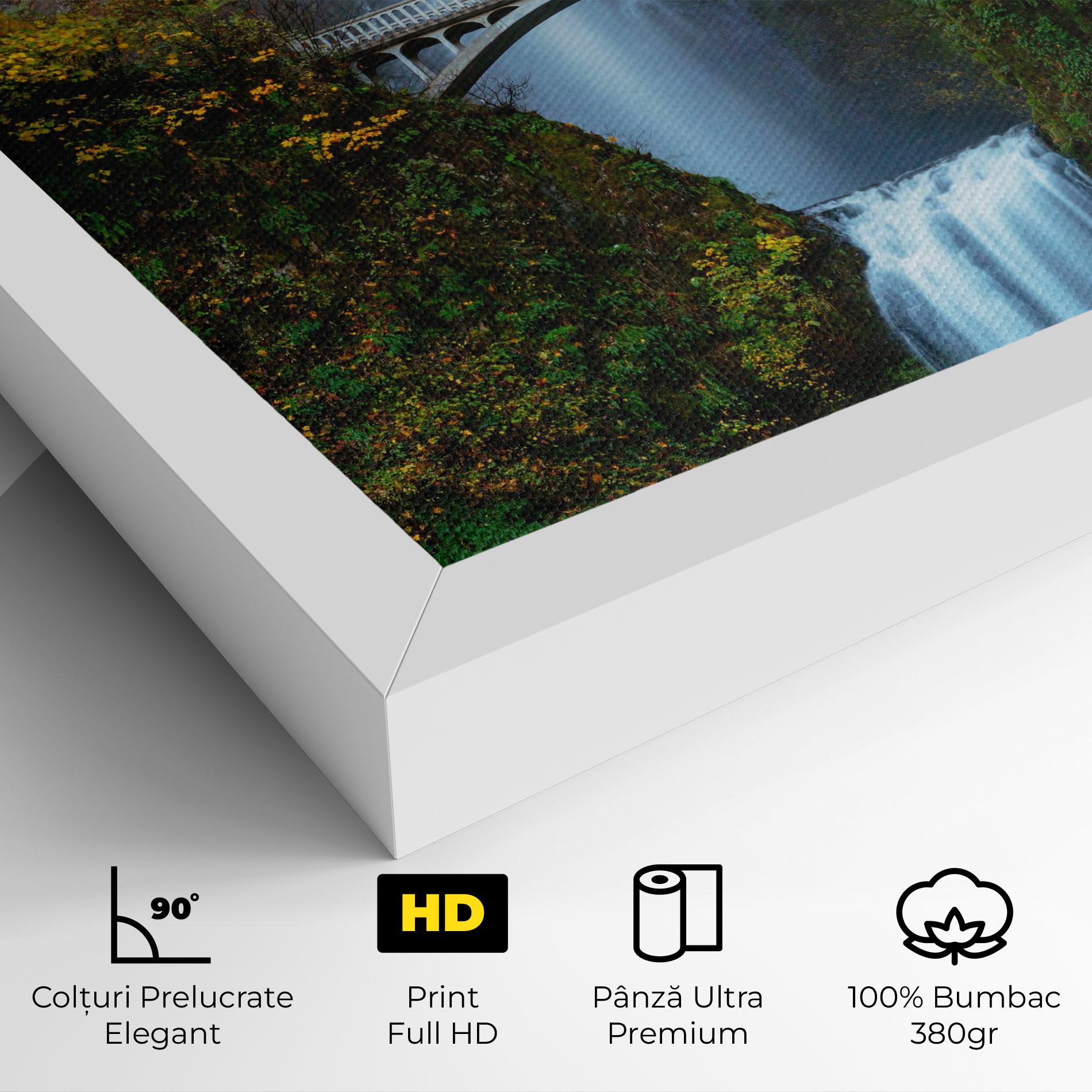 Tablou Canvas Yellow Leaves Bridge mockup 4