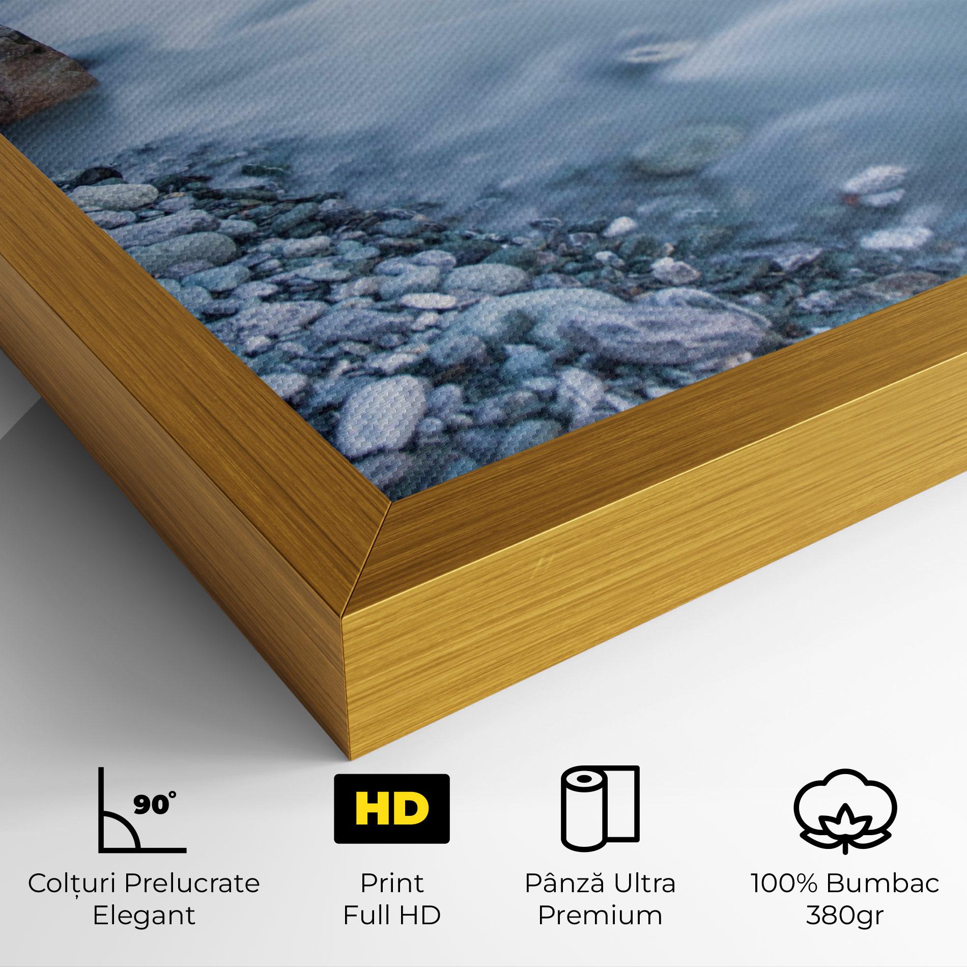 Tablou Canvas Grey Water Falling mockup 4