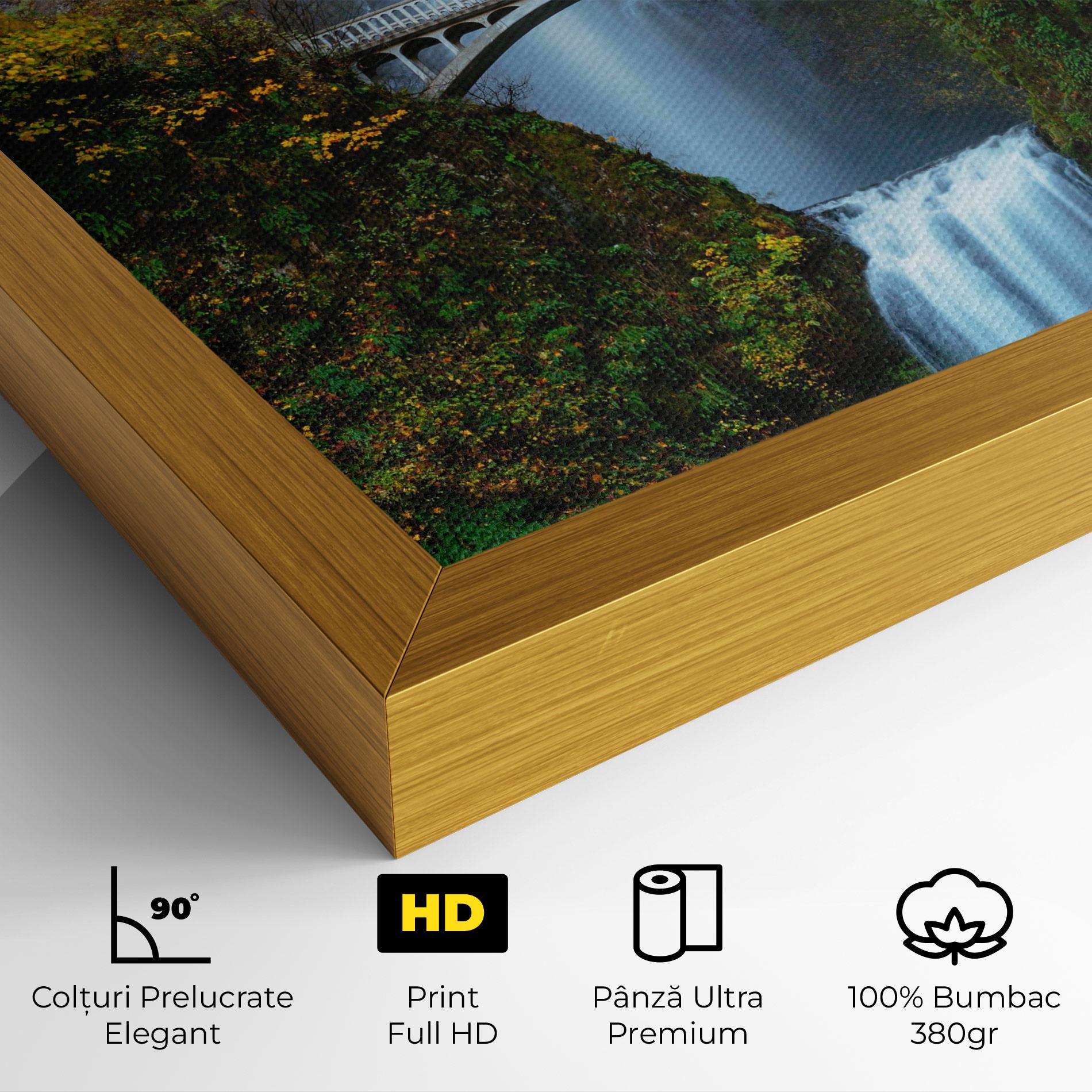 Tablou Canvas Yellow Leaves Bridge mockup 4