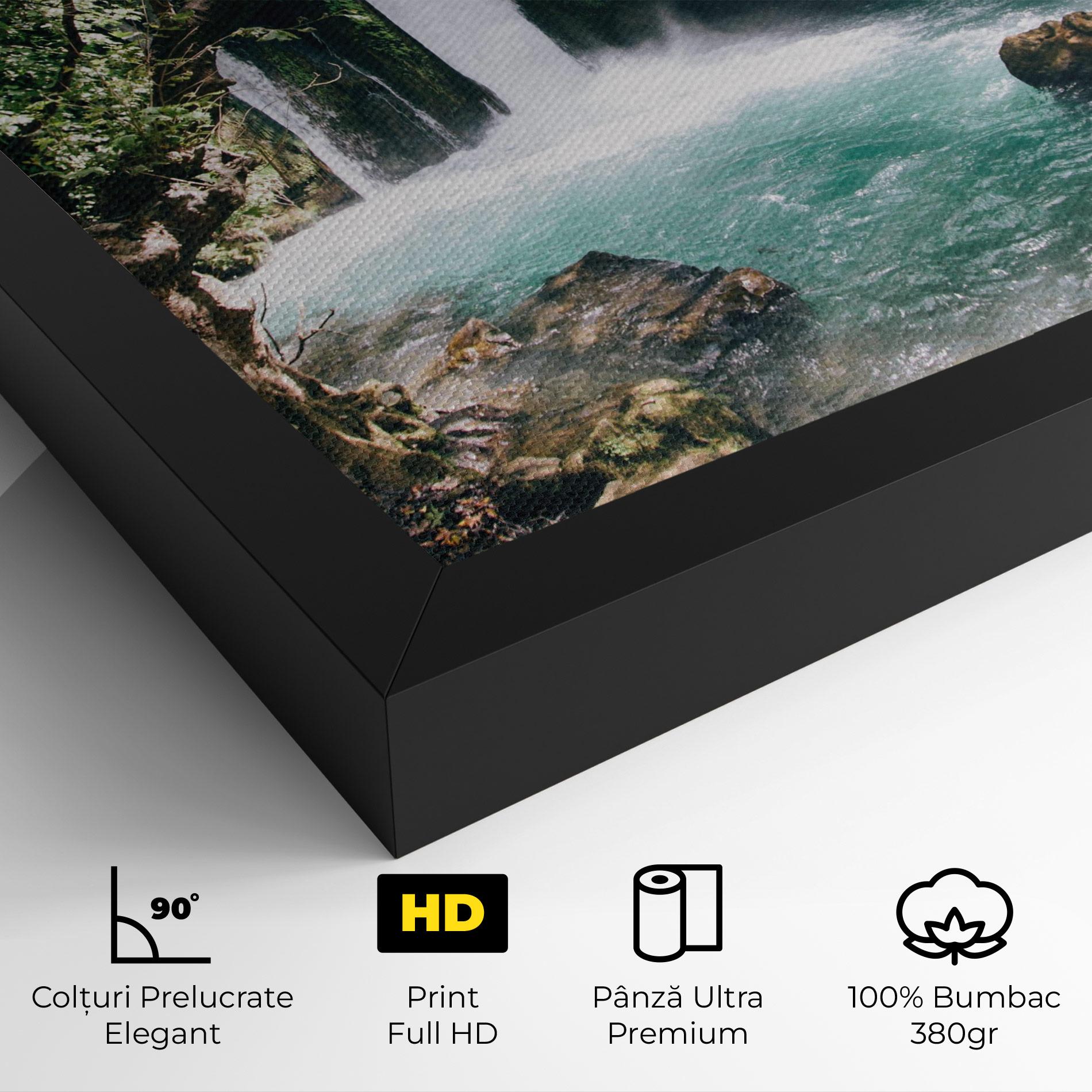 Tablou Canvas Beautiful Blue Waterfall mockup 4