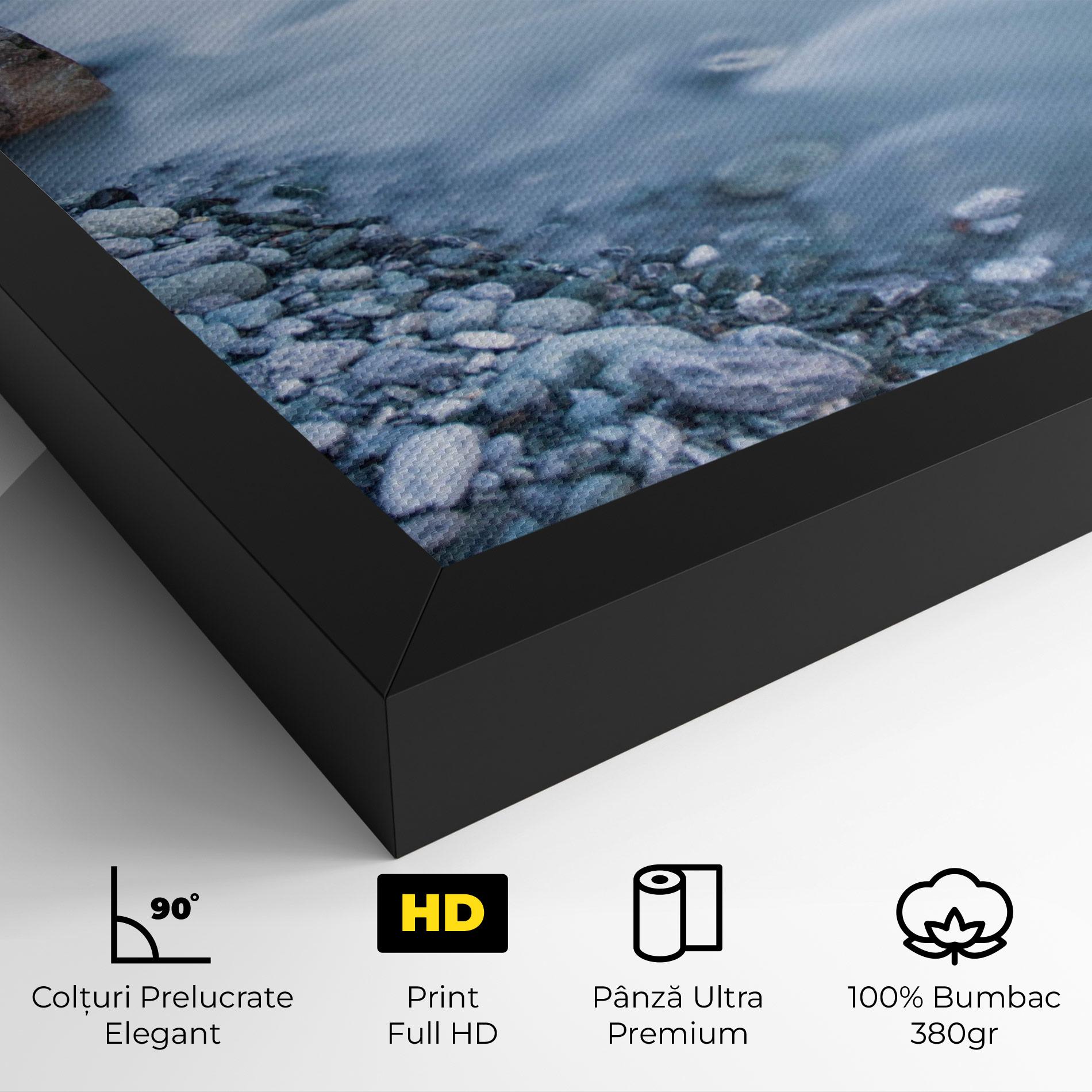 Tablou Canvas Grey Water Falling mockup 4