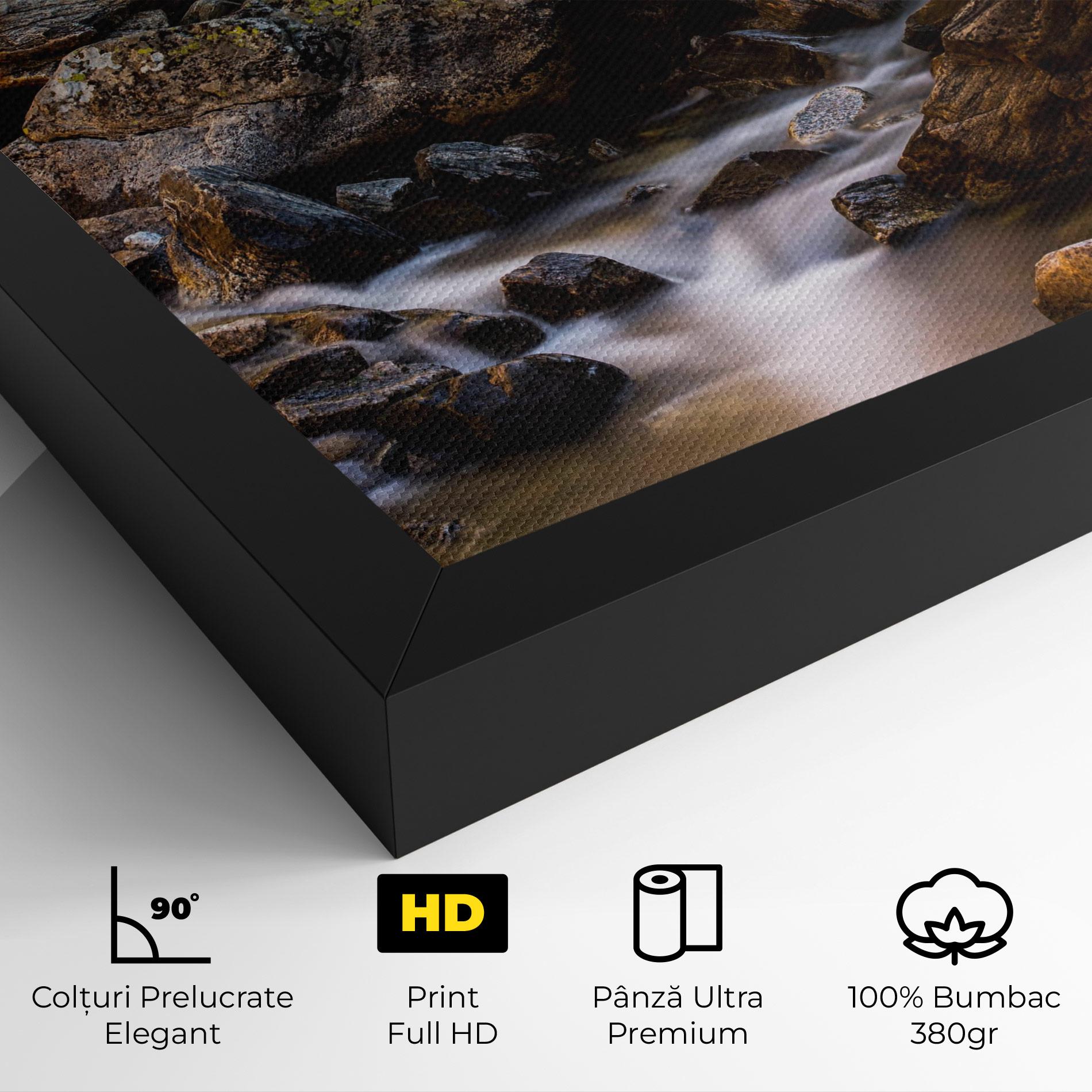 Tablou Canvas Nature Rocks Waterfall mockup 4