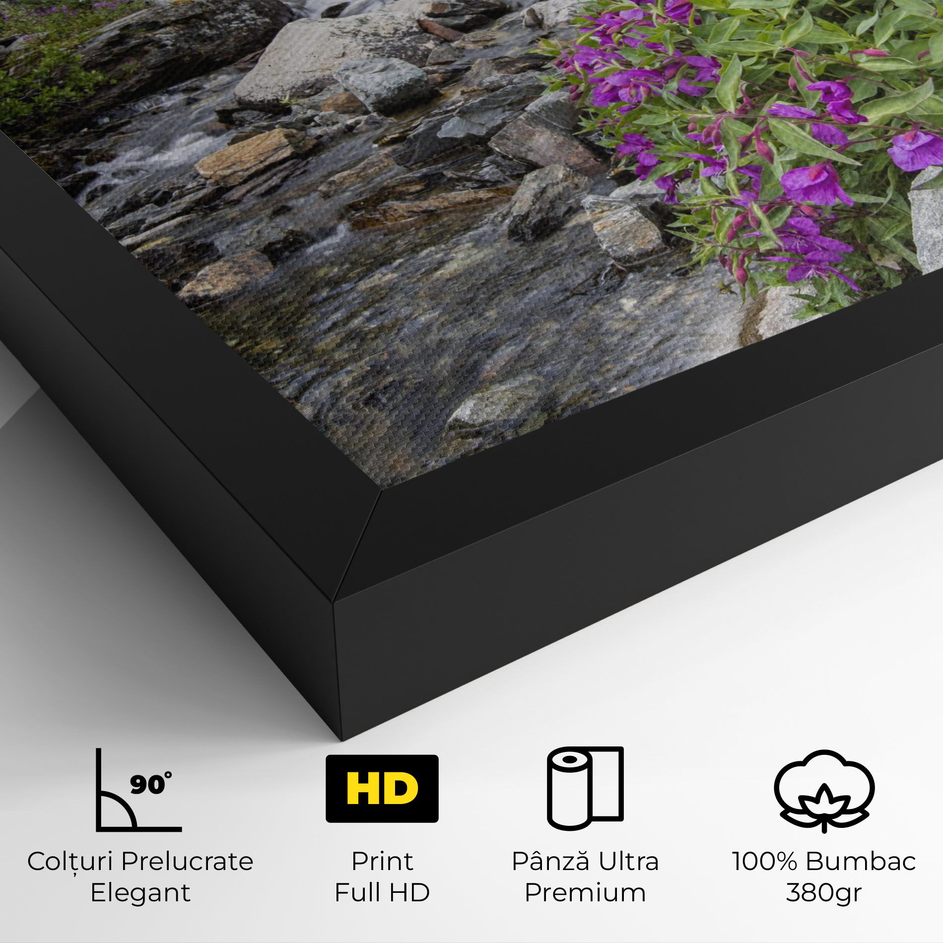 Purple Flowers Waterfall mockup 4