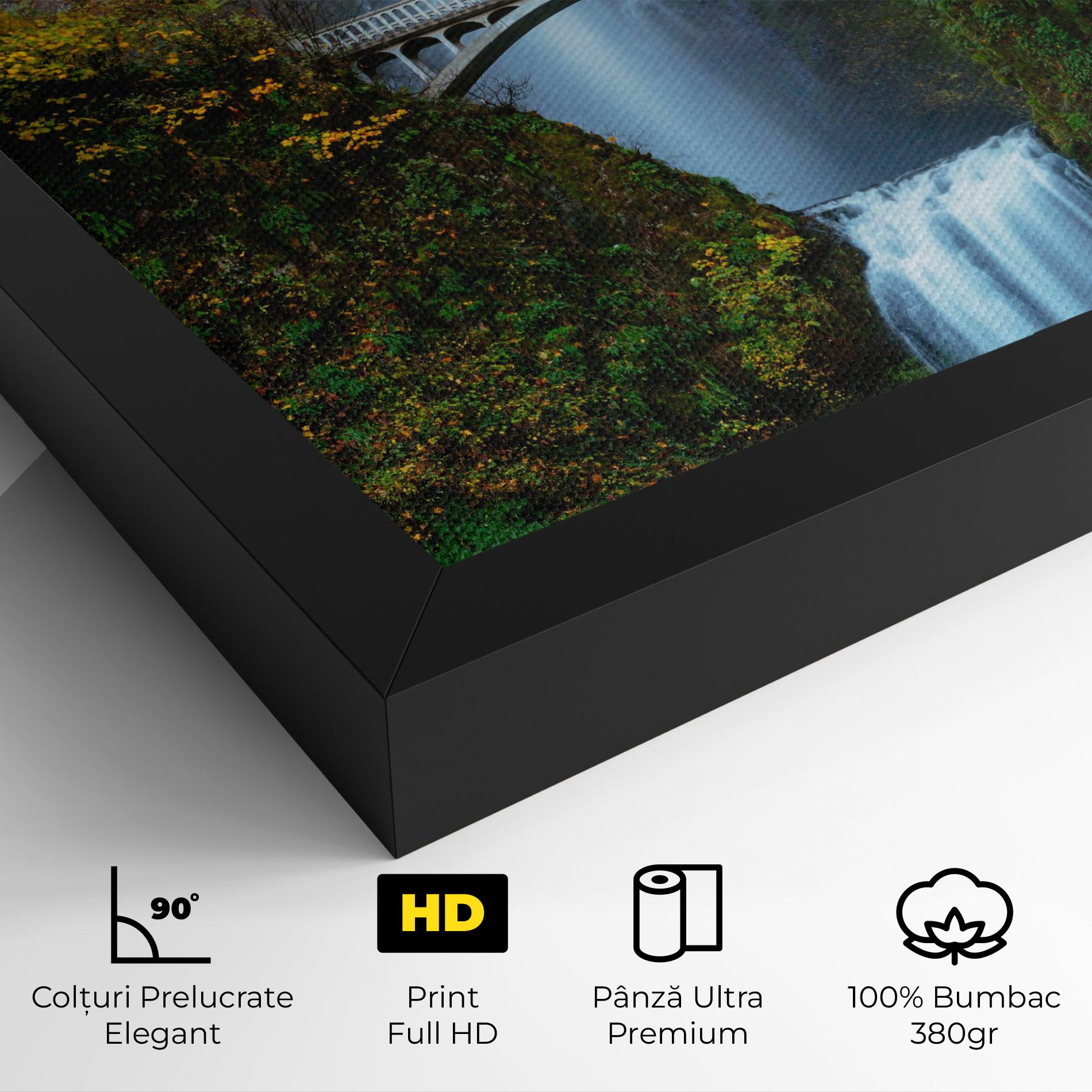 Tablou Canvas Yellow Leaves Bridge mockup 4