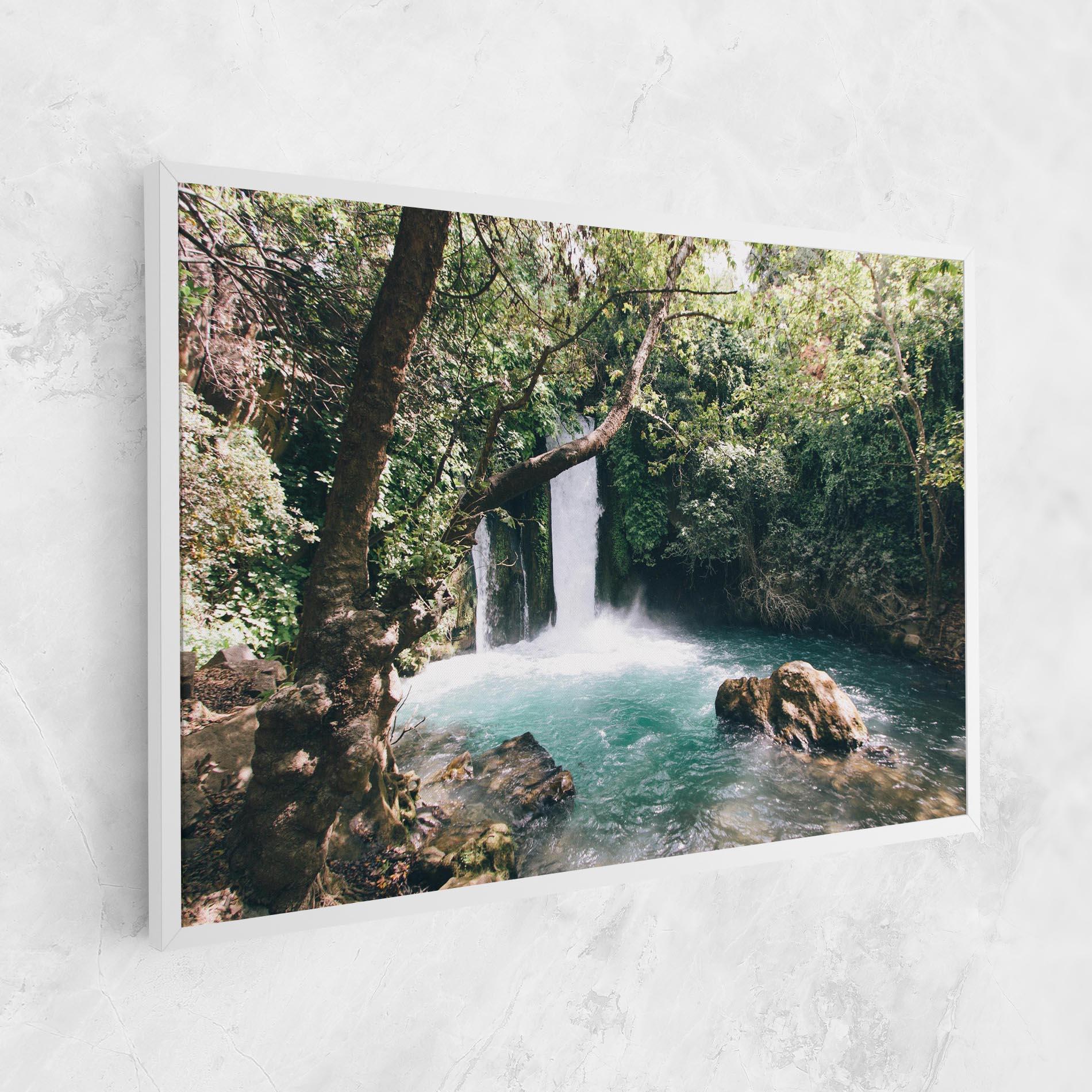 Tablou Canvas Beautiful Blue Waterfall mockup 1