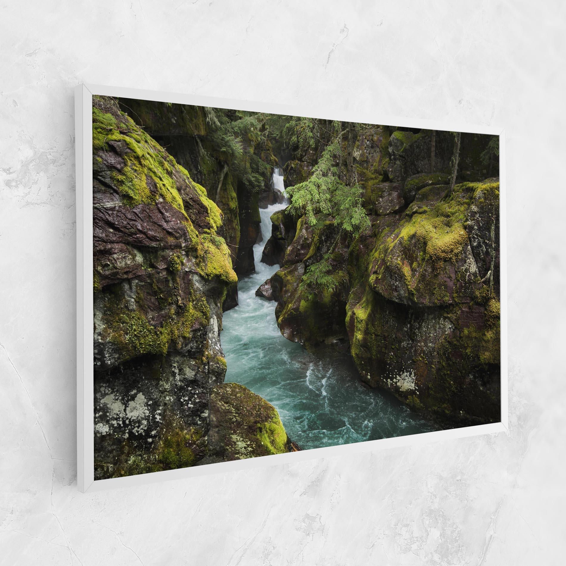 Tablou Canvas Blue Majestic Waterfall mockup 1